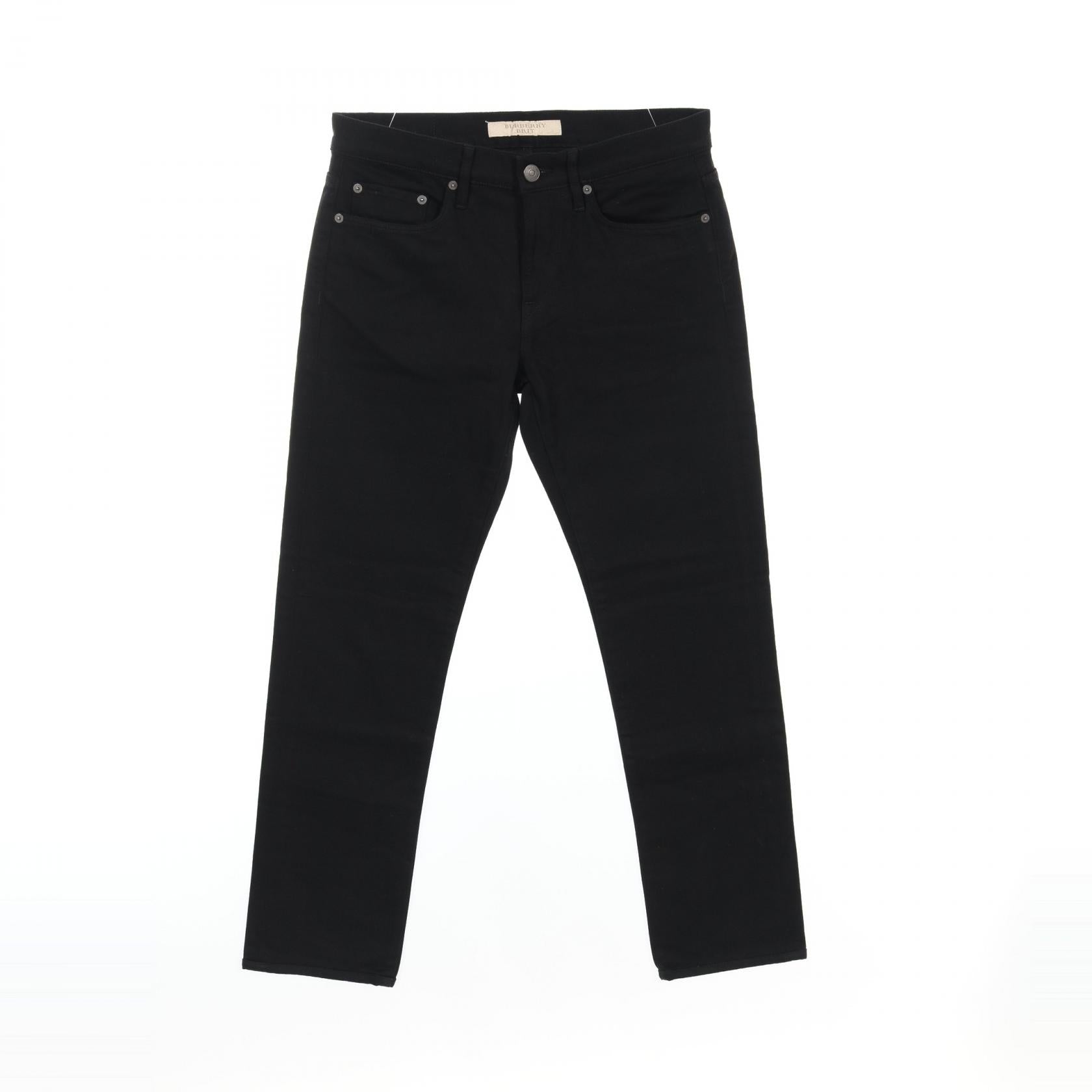 Burberry Brit Denim Pants Cotton Black