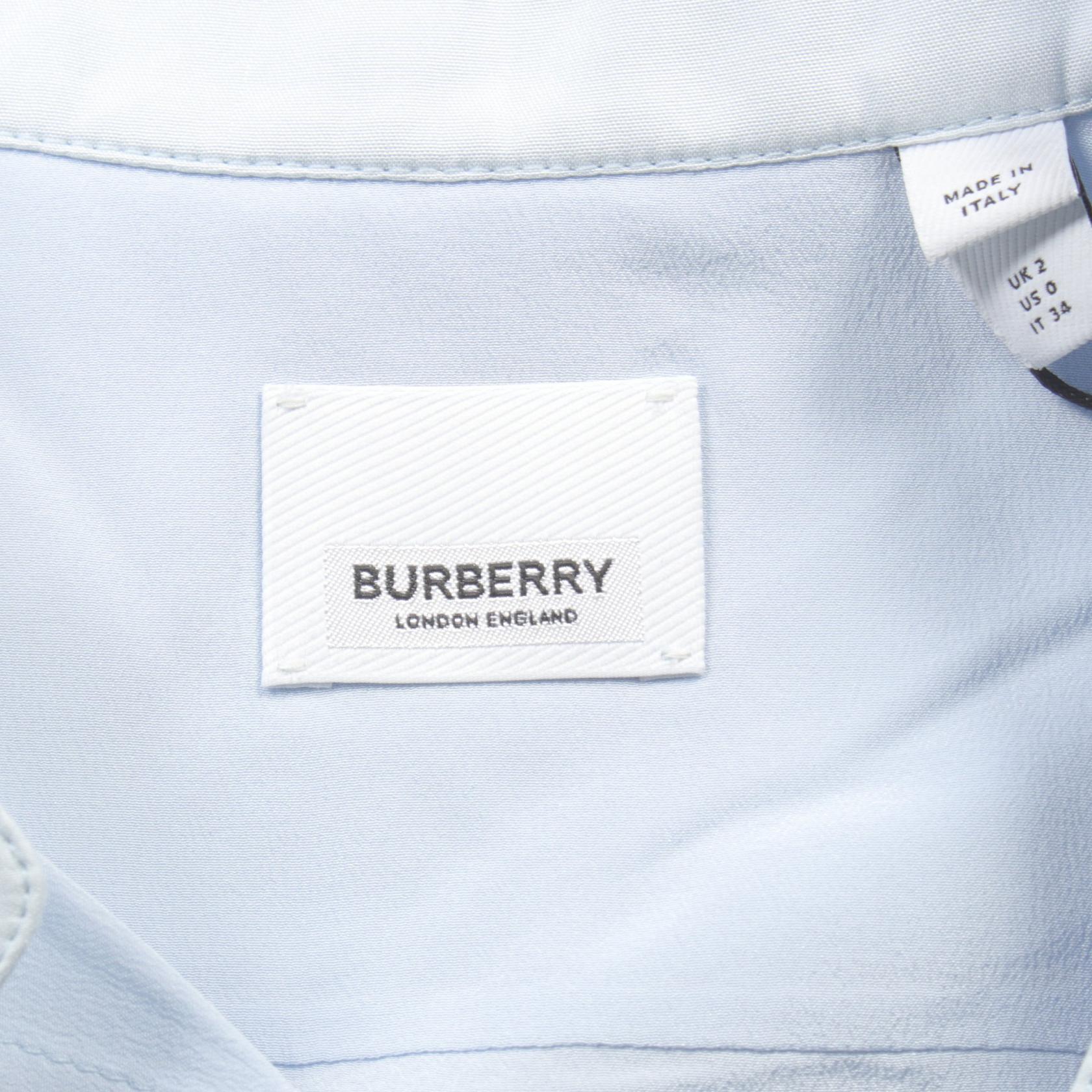 Burberry Silk Tank Top Blue