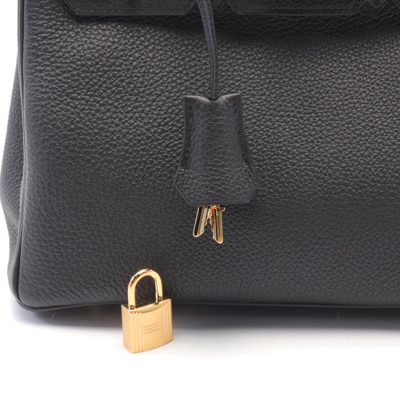 Hermes Birkin 25 Togo Handbag Black