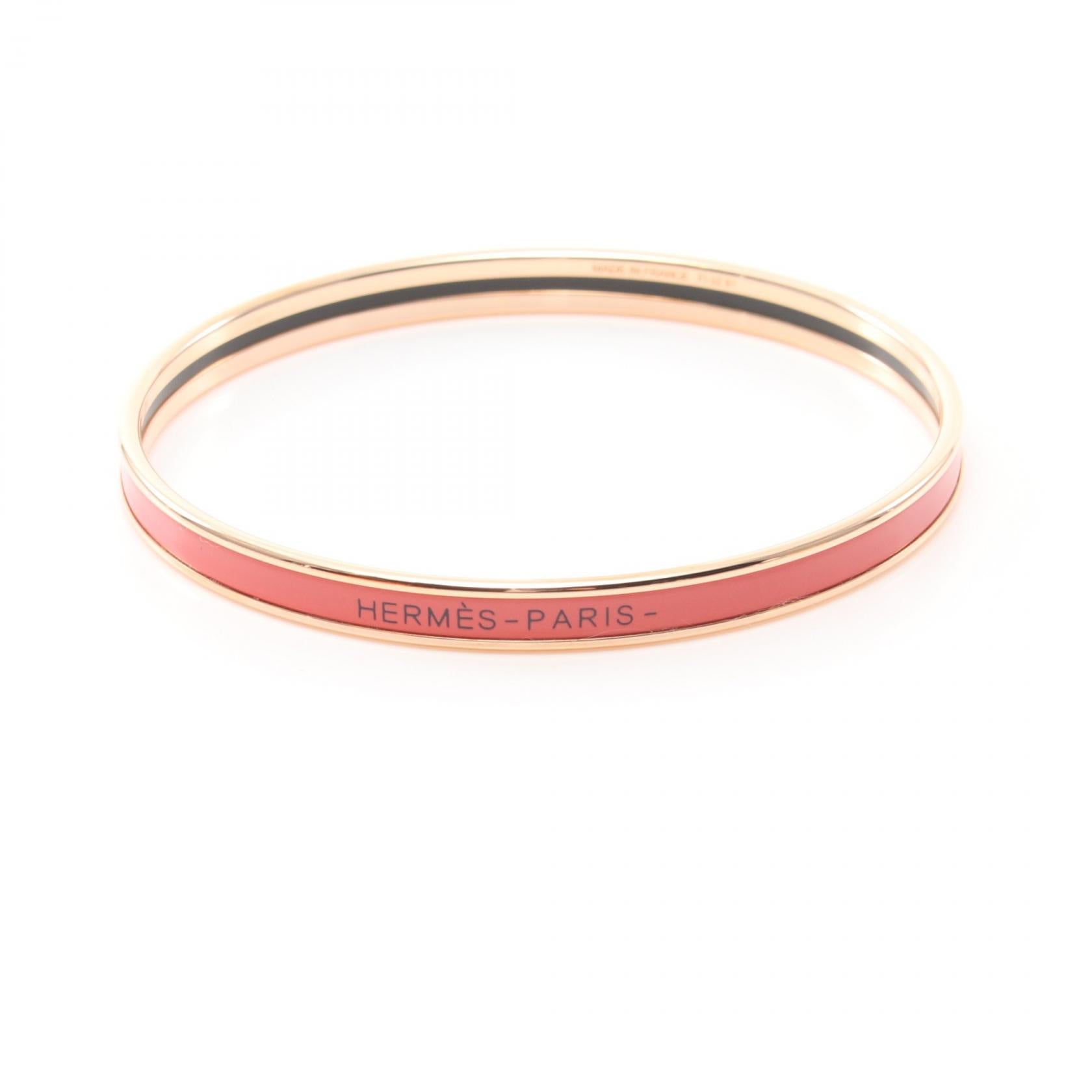 Hermes Unisex Gold Enamel Bangle