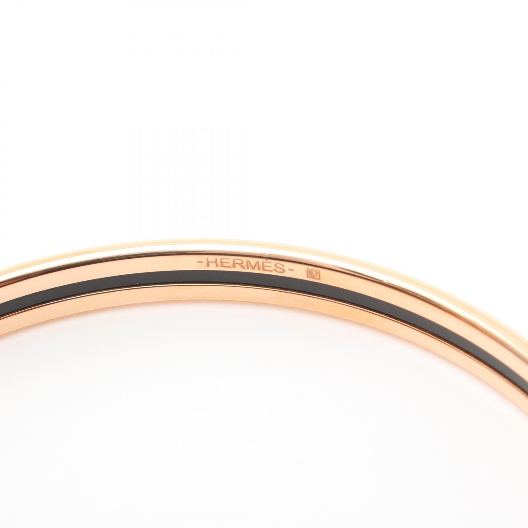 Hermes Unisex Gold Enamel Bangle