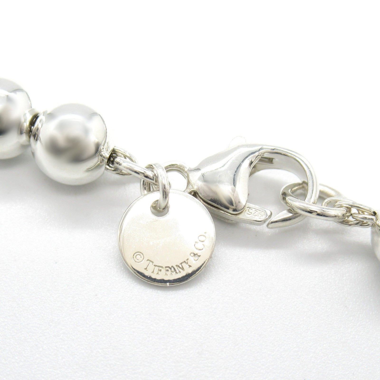 Tiffany & Co Silver 925 Hardware Ball Necklace