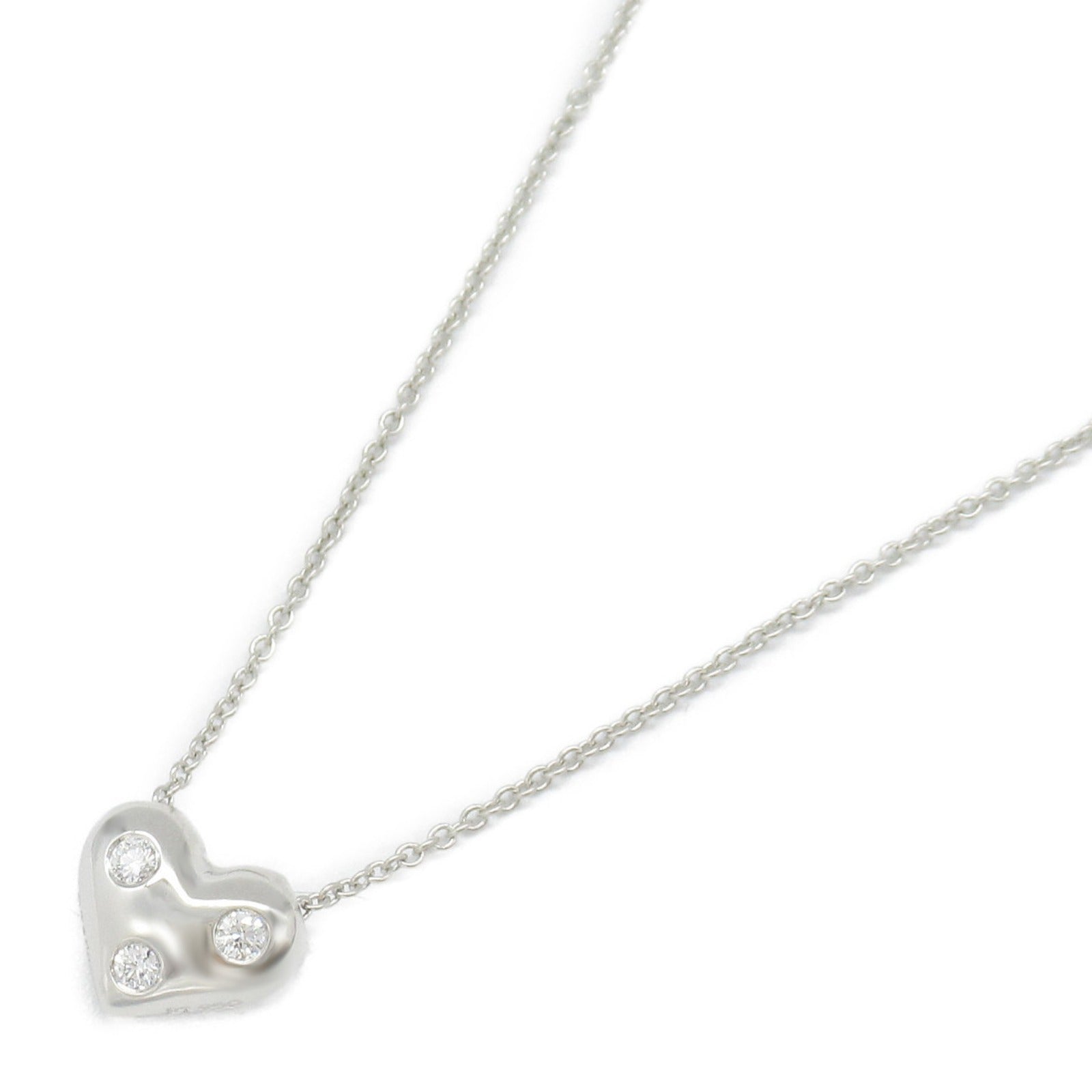 Tiffany & Co Dots Heart Diamond Necklace Pt950