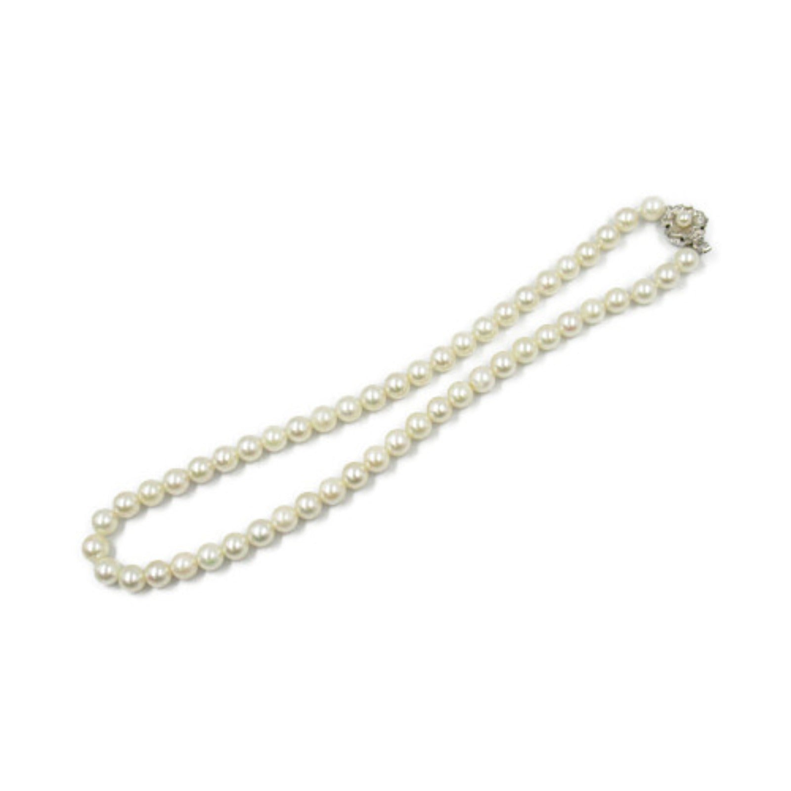 Silver 925 Pearl Necklace 7.5-8.0mm