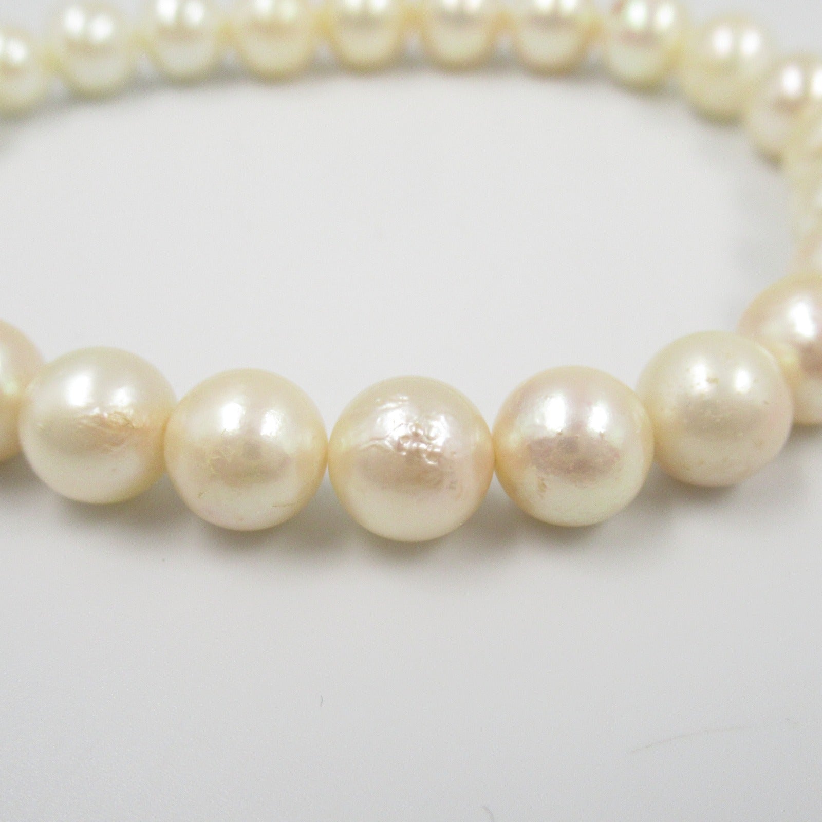 Silver 925 Pearl Necklace Bracelet Set