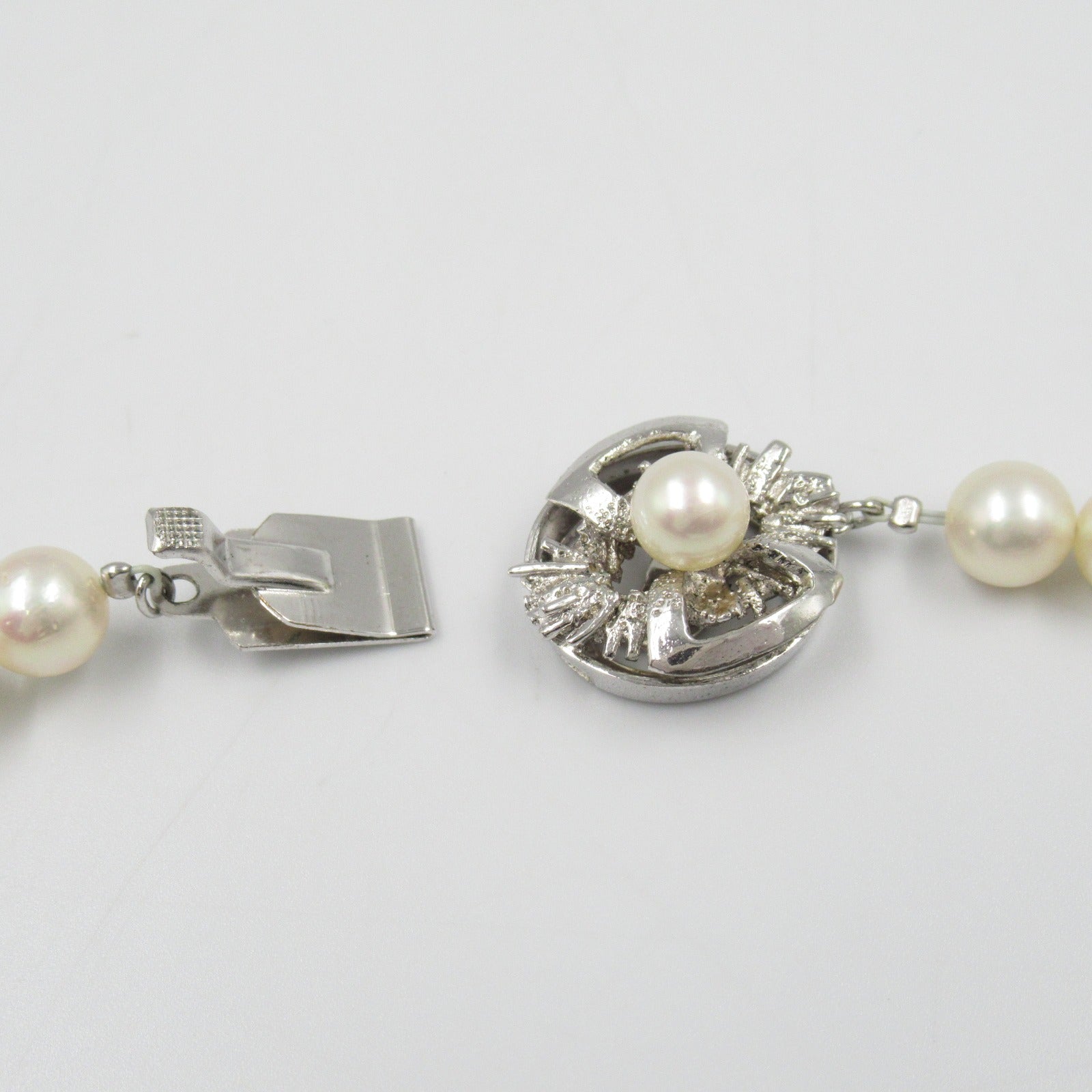 Silver 925 Pearl Necklace Bracelet Set