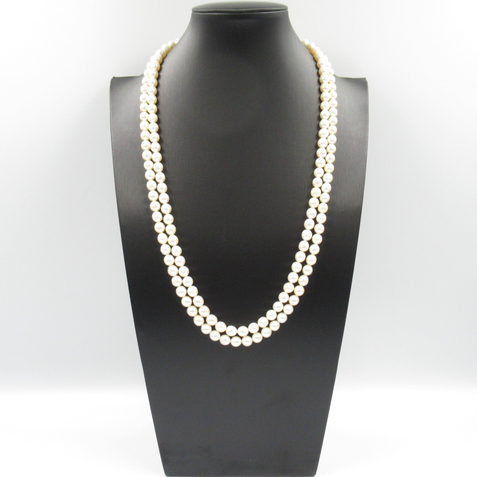 Silver 925 Long Pearl Necklace Jewelry