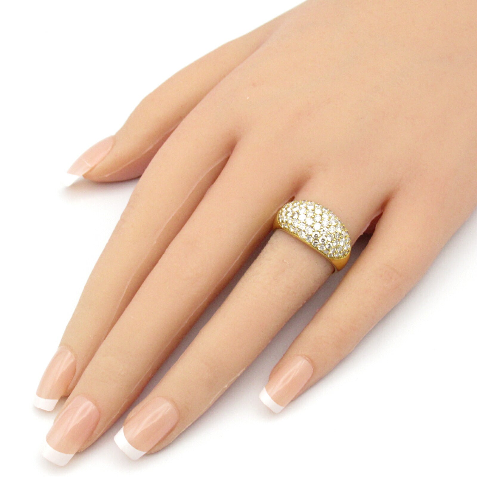 K18 Yellow Gold Diamond Ring Jewelry