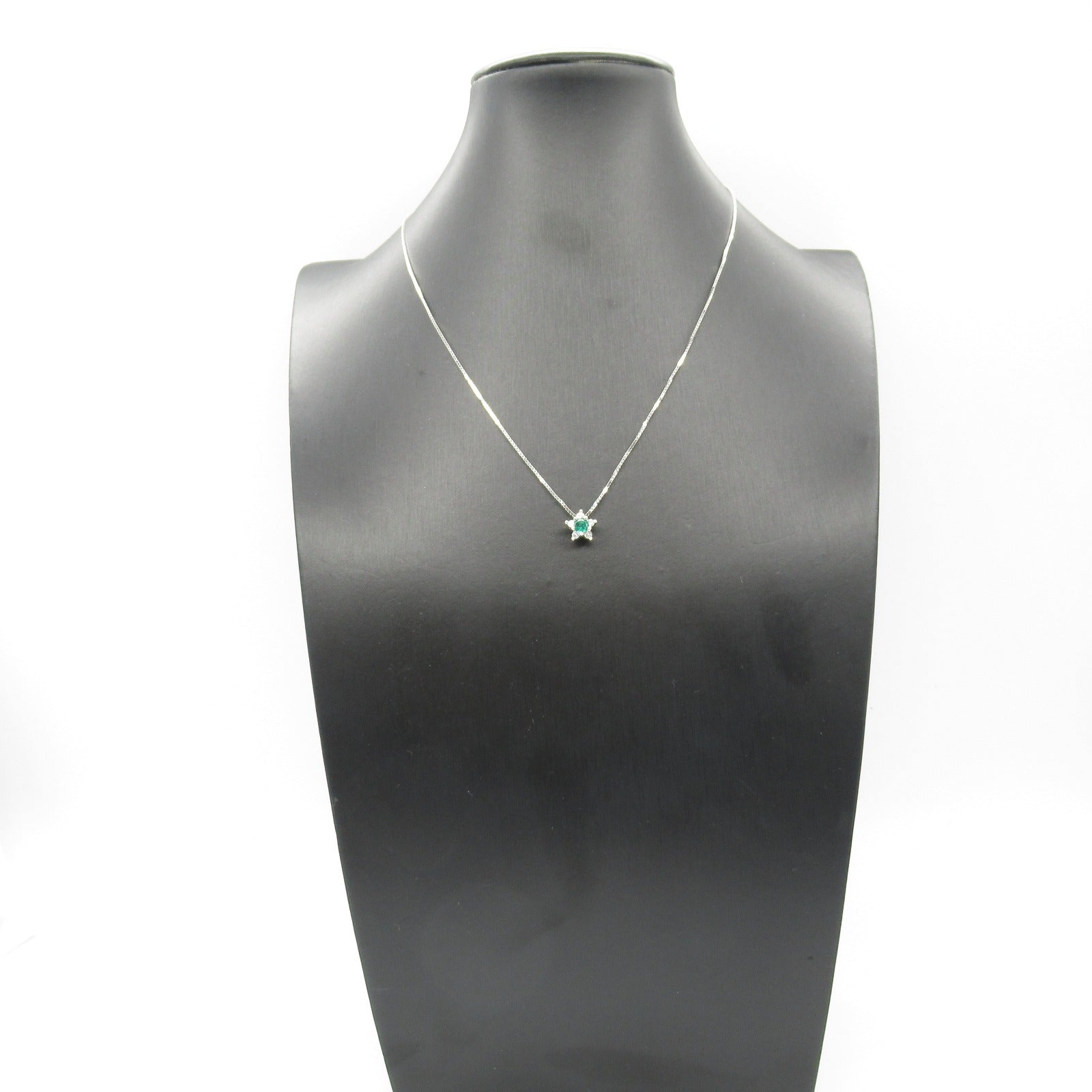 Damiani Emerald Flower Necklace K18WG Diamond