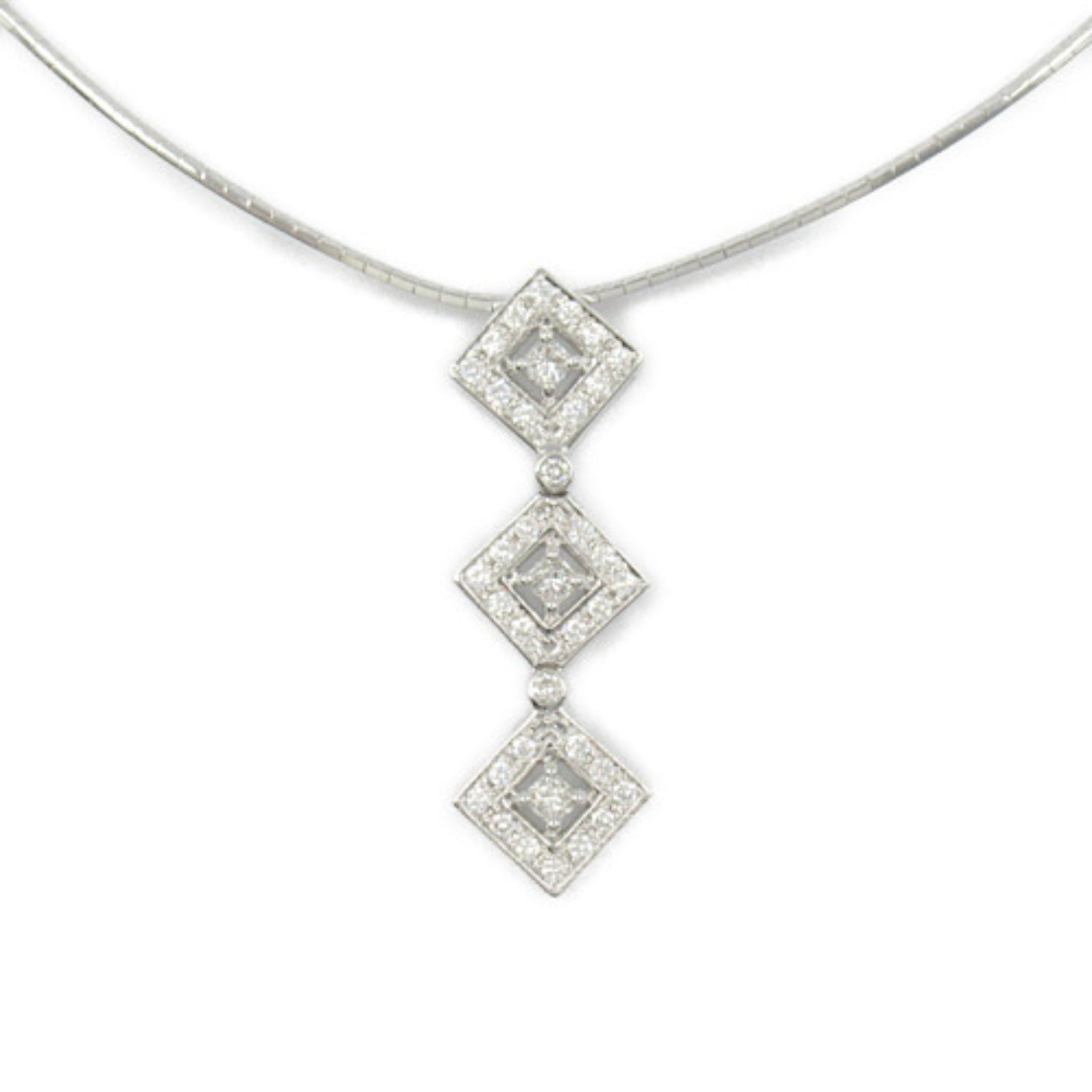 Tasaki Diamond Necklace K18WG White Gold