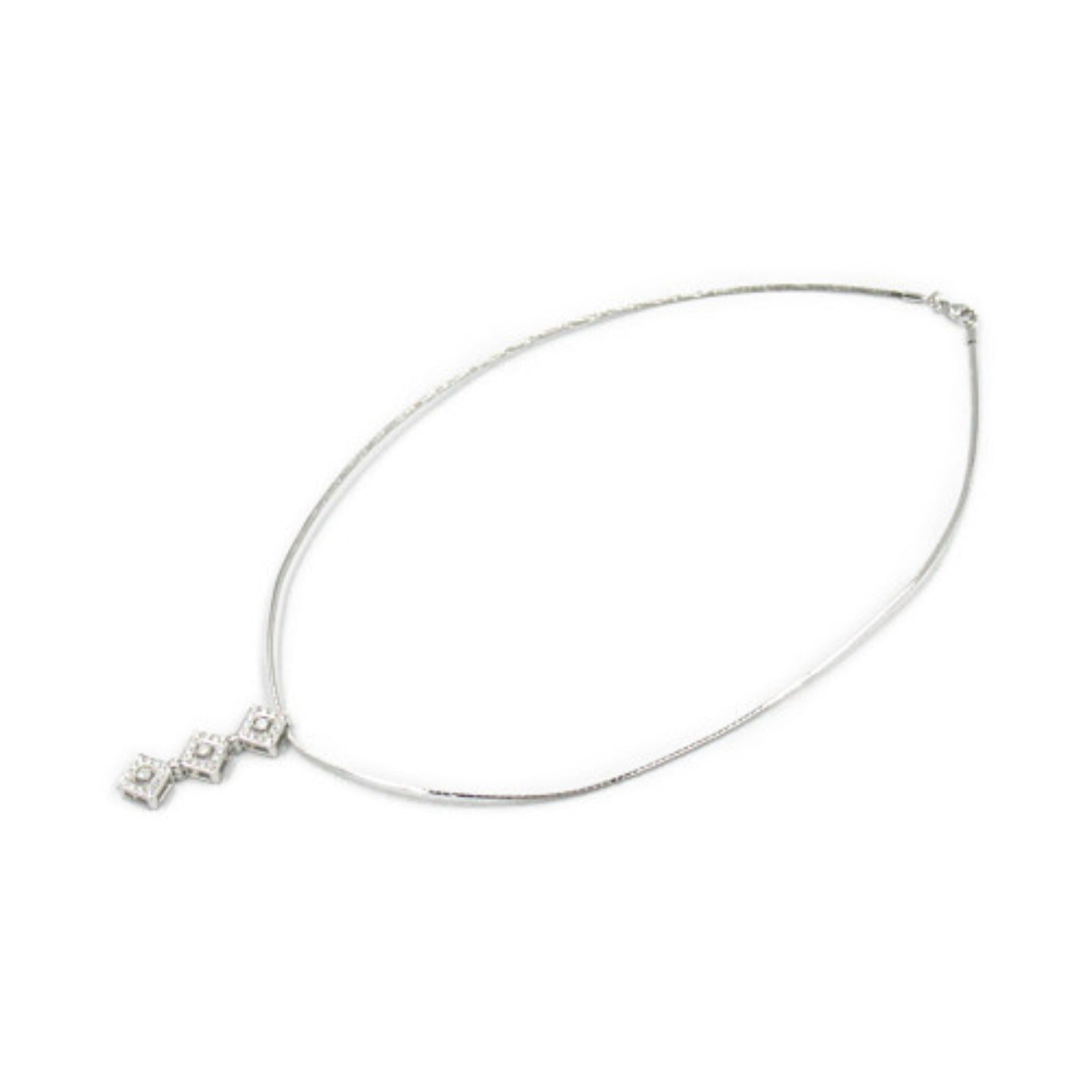 Tasaki Diamond Necklace K18WG White Gold