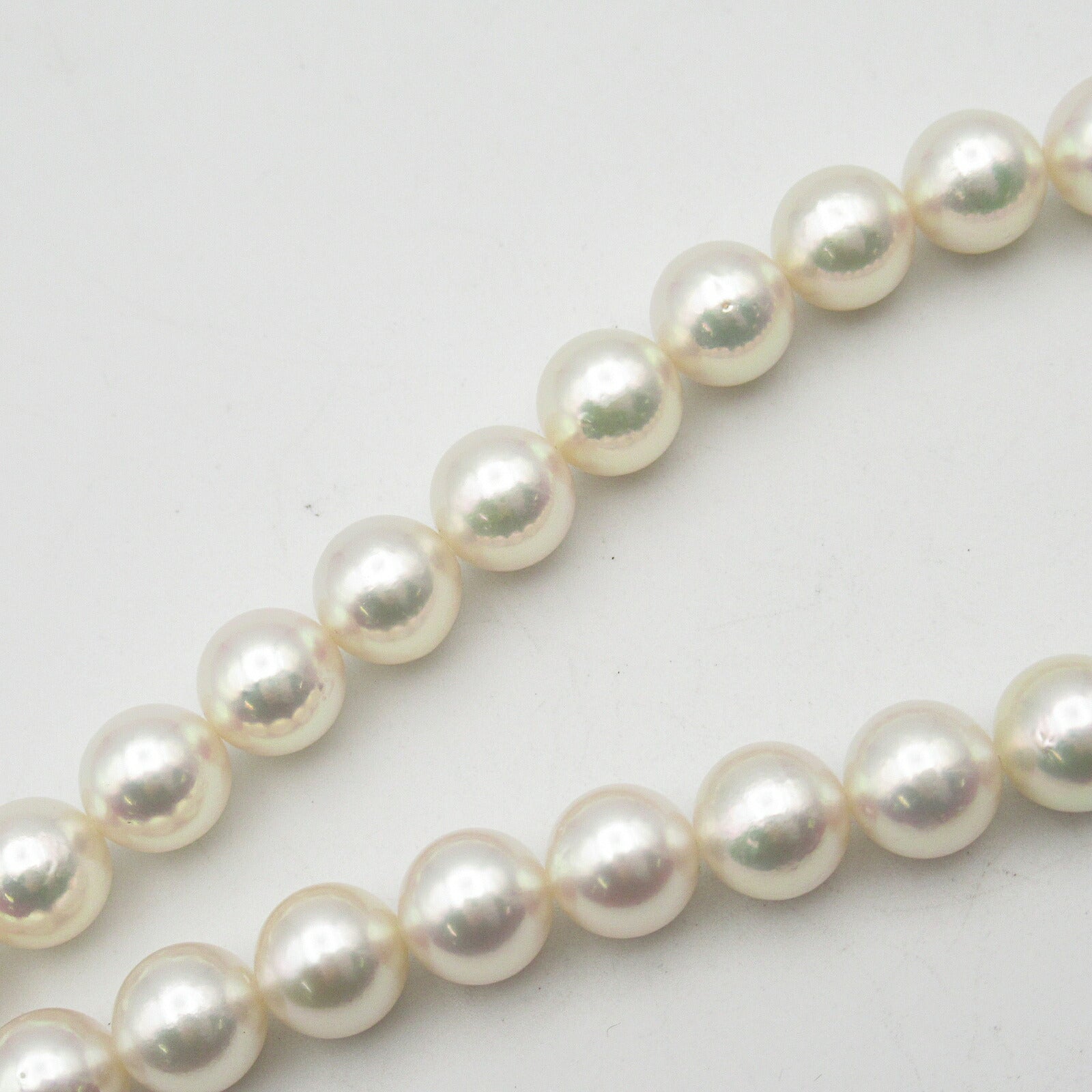 Pearl Necklace Earrings Set Silver 925 K14WG