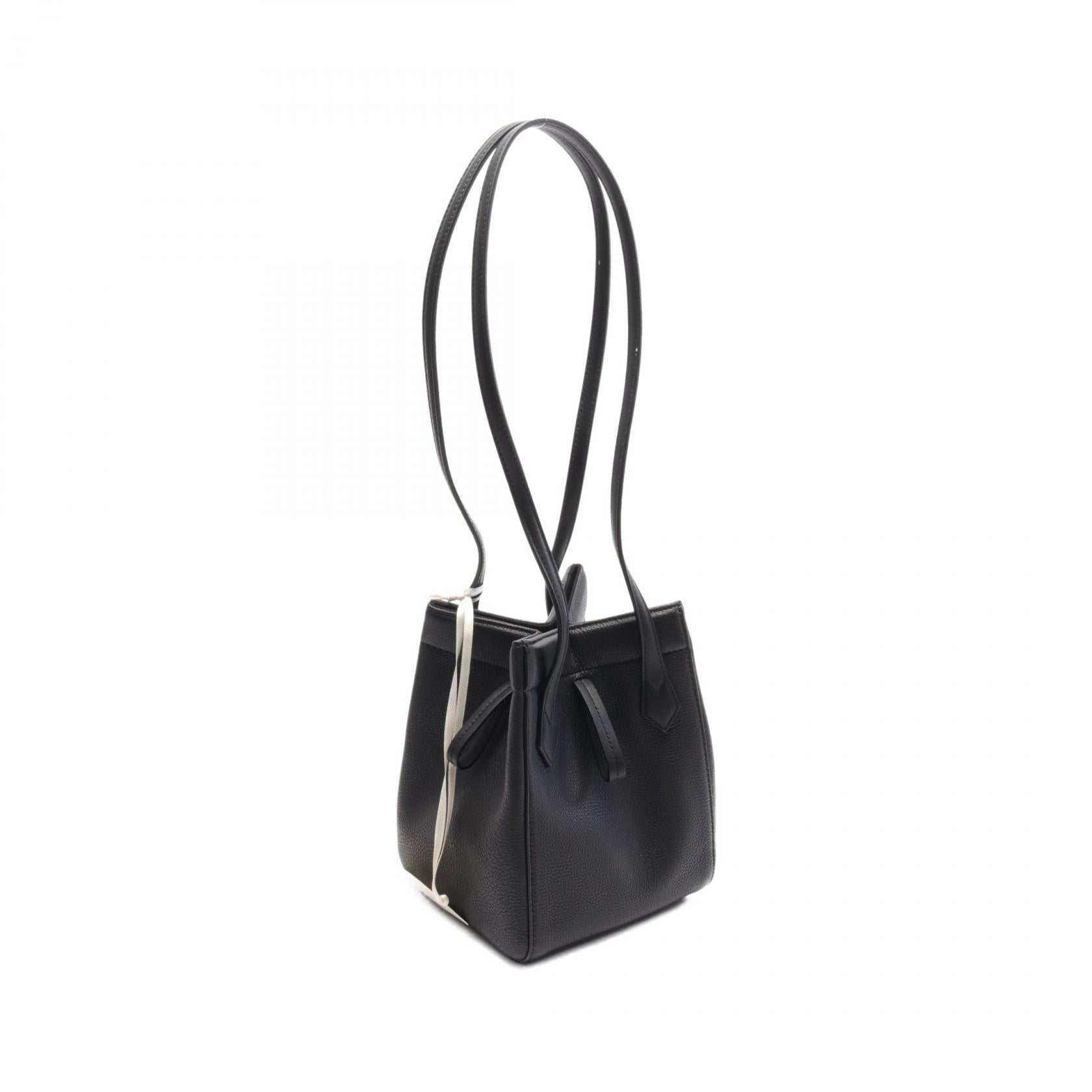 Fendi Origami Mini Leather Shoulder Bag Black