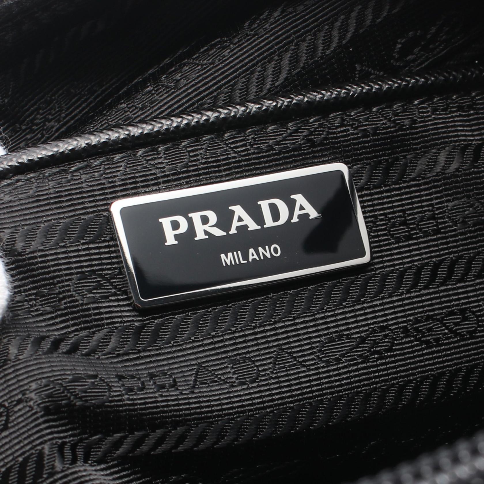 Prada Nylon Saffiano Leather Shoulder Bag