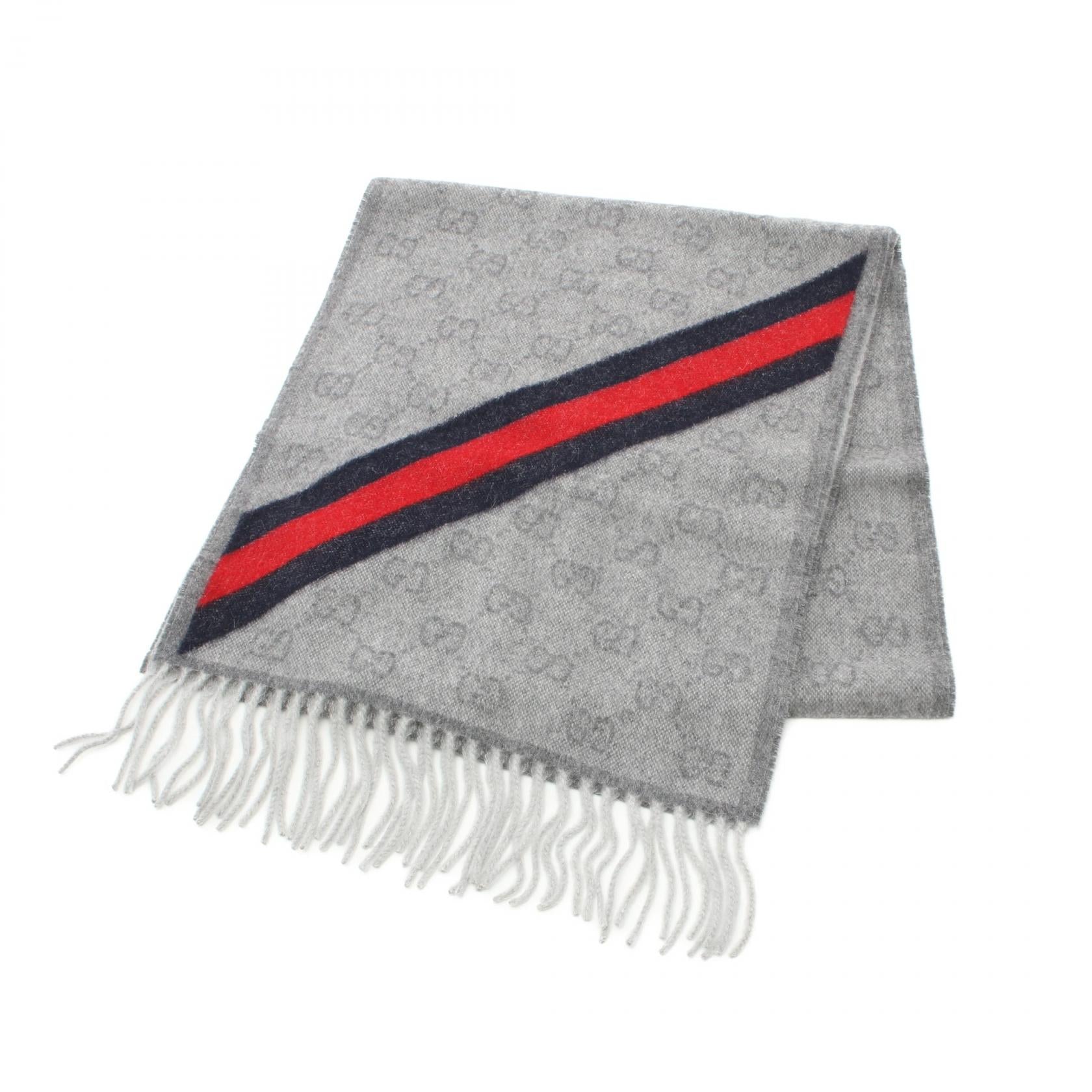 Gucci Wool Scarf Gray 5706033GB181768