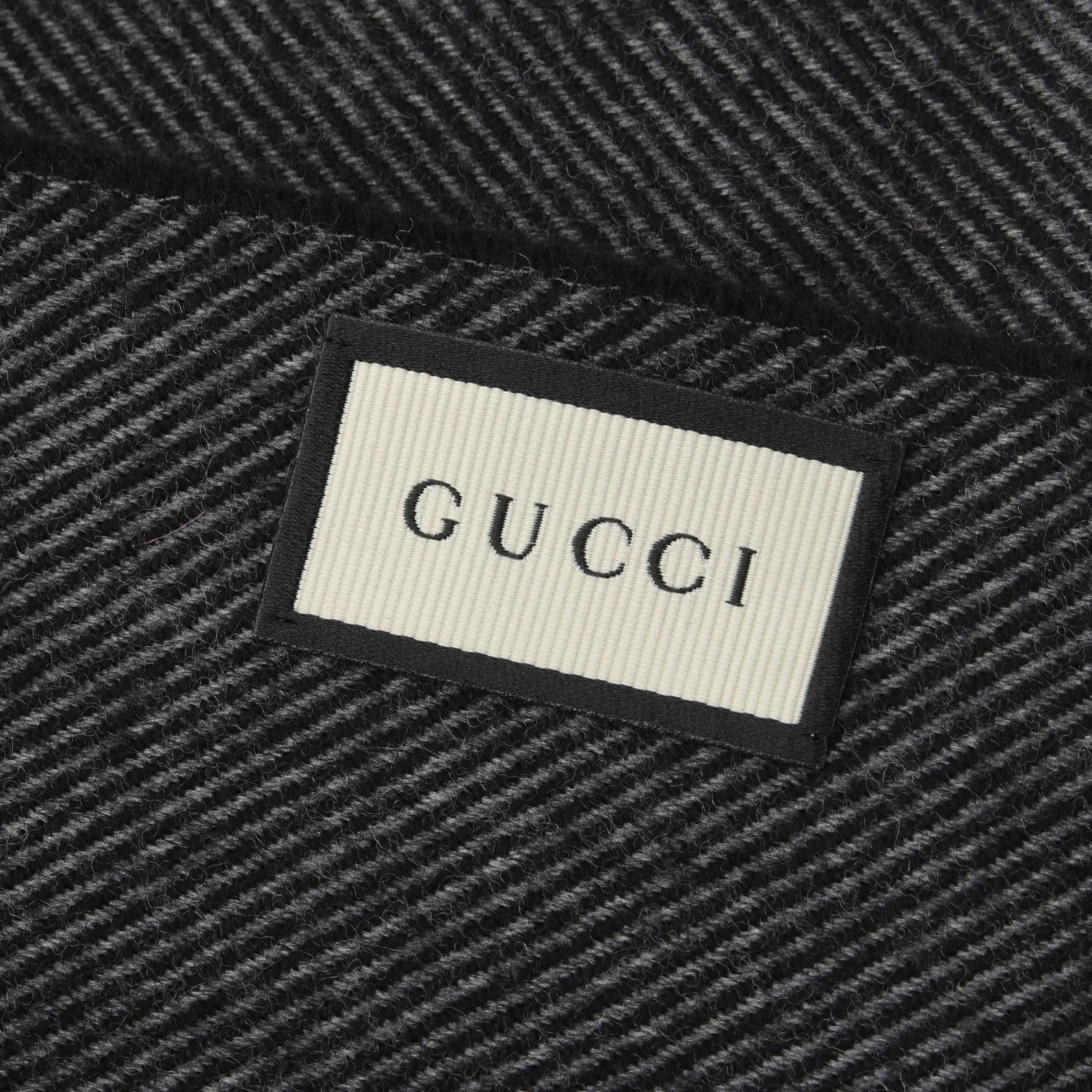 Gucci Wool Scarf Black/Gray