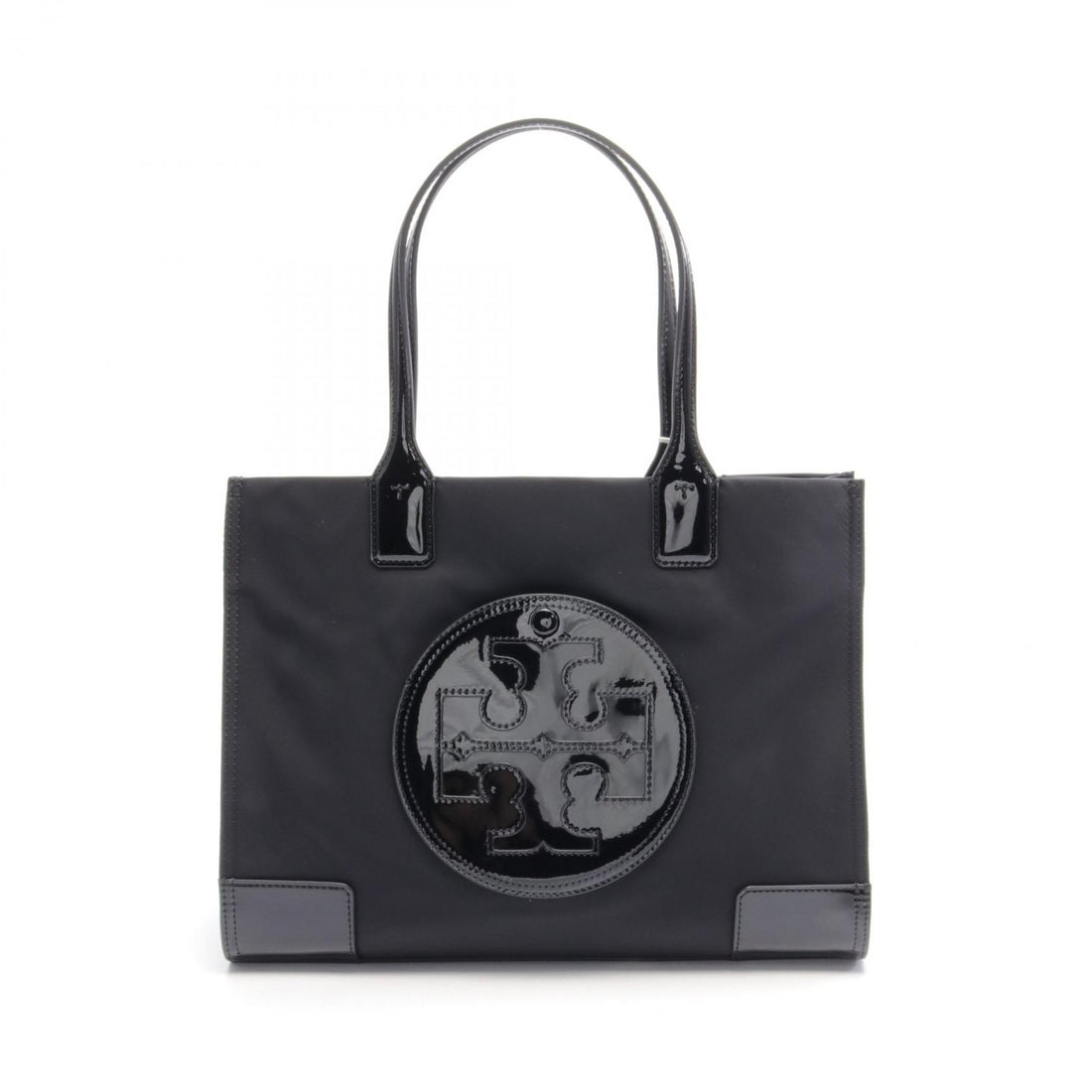 Tory Burch ELLA Patent Small Tote Bag Black