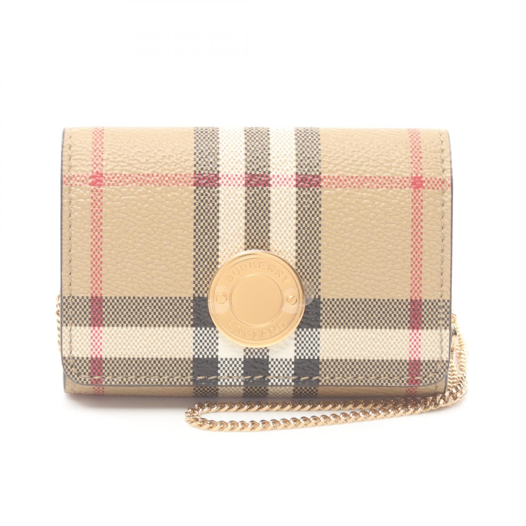 Burberry Vintage Check Coin Case Wallet