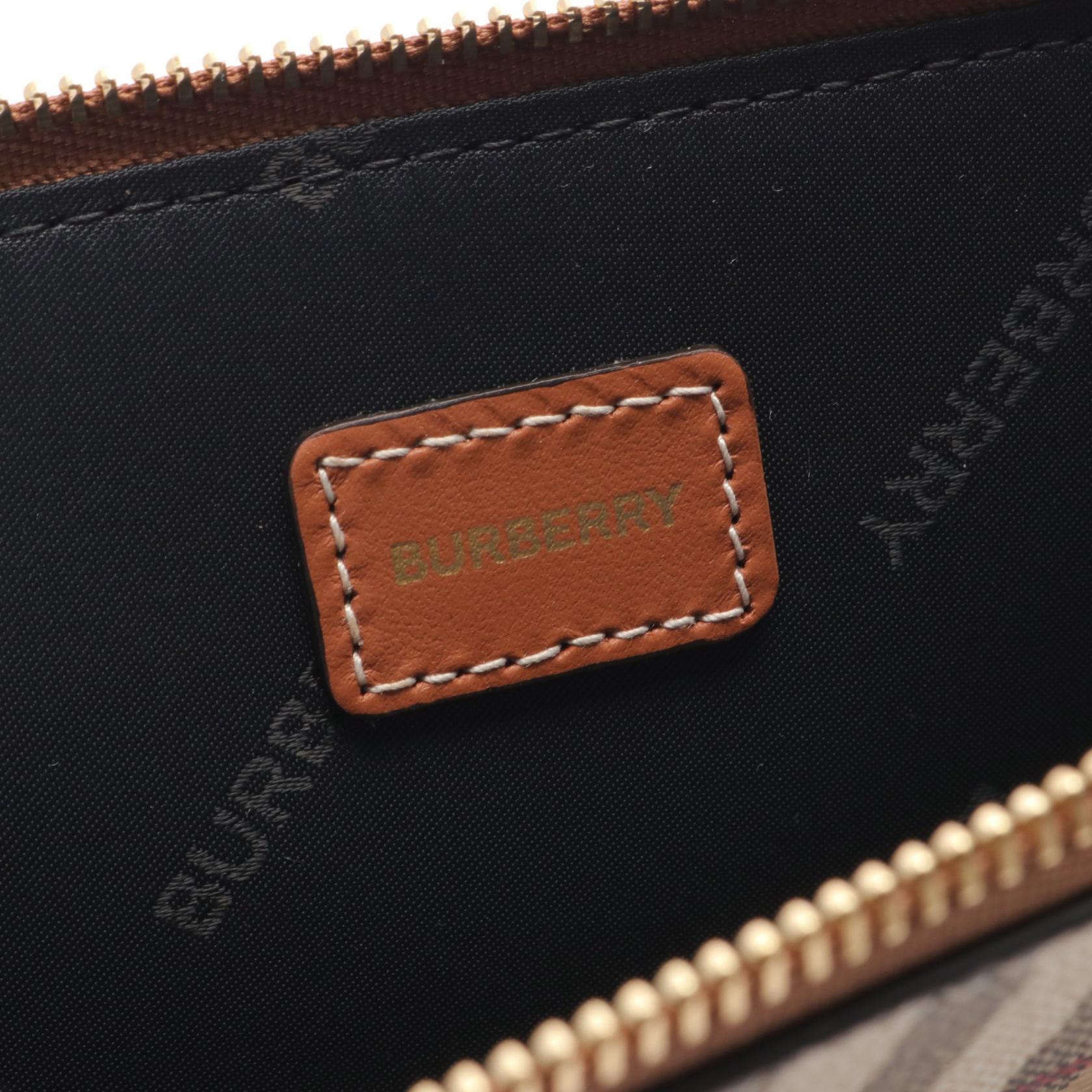 Burberry Large Check Card Case PVC Leather