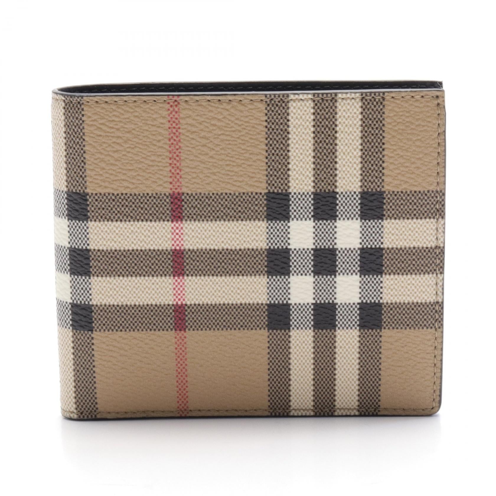 Burberry Bifold Wallet PVC Canvas