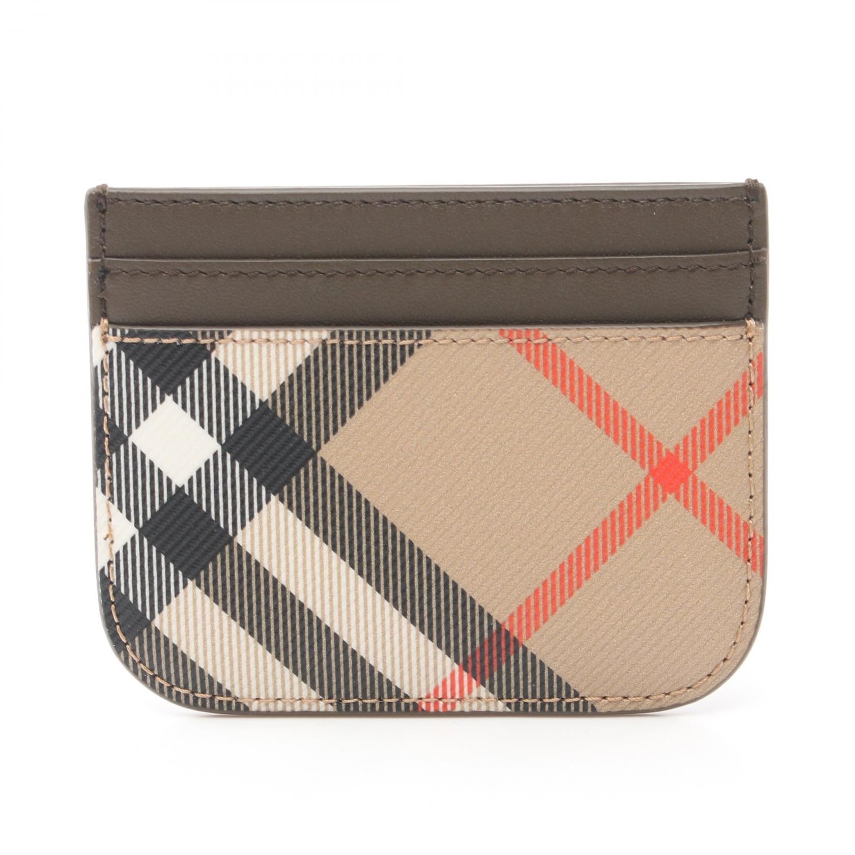 Burberry Vintage Check Card Case PVC Leather