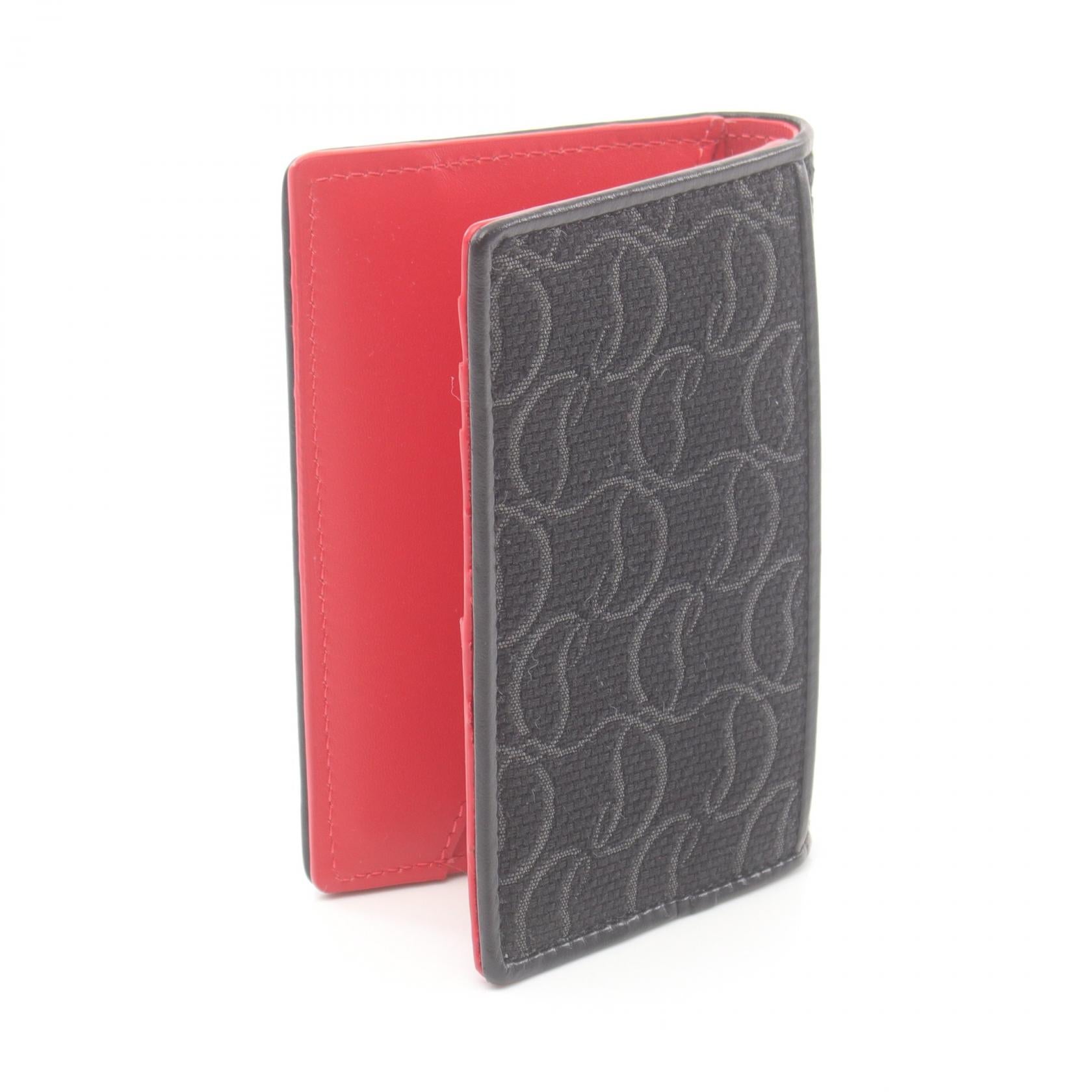 Christian Louboutin Canvas Card Case Black