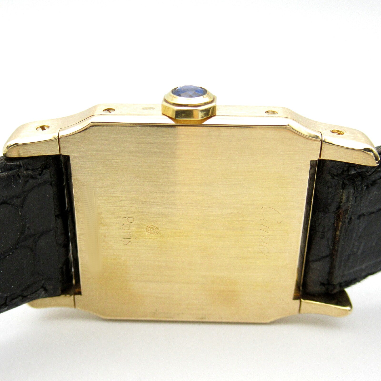 Cartier Santos Dumont Watch Yellow Gold Leather