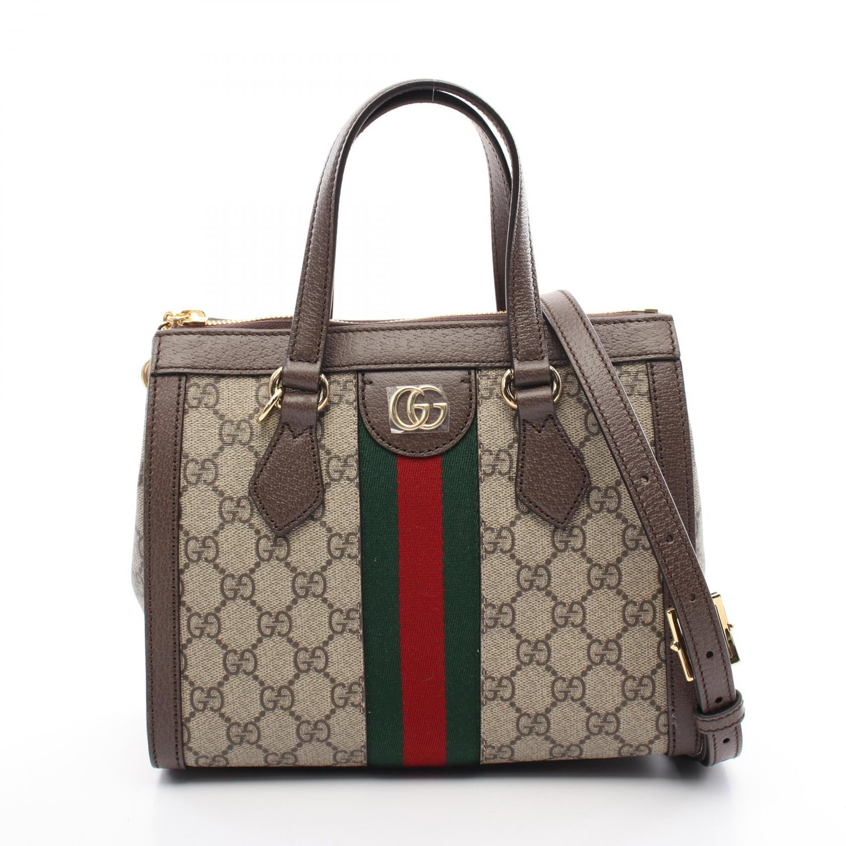 Gucci Ophidia GG Small Tote Bag PVC Canvas Leather