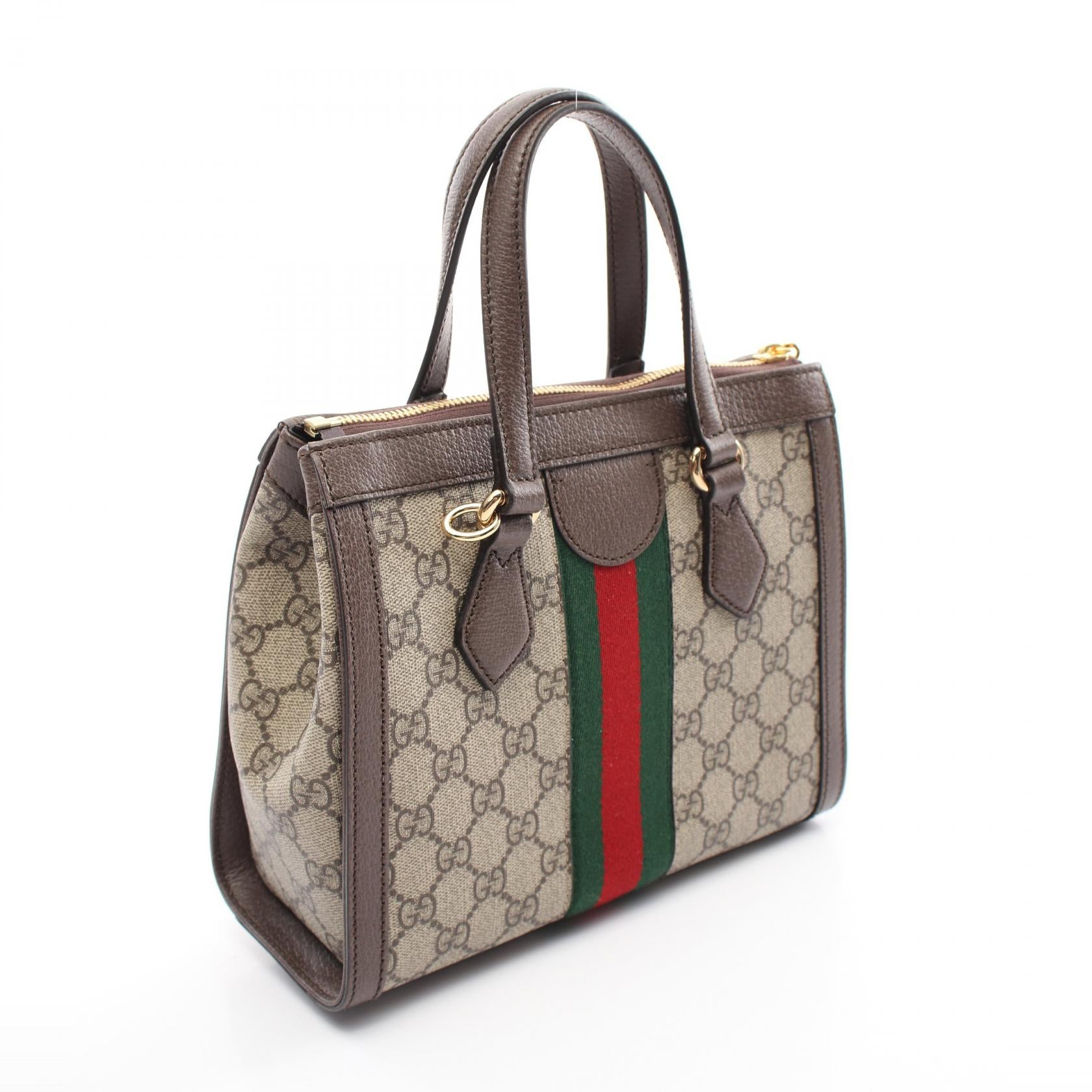 Gucci Ophidia GG Small Tote Bag PVC Canvas Leather