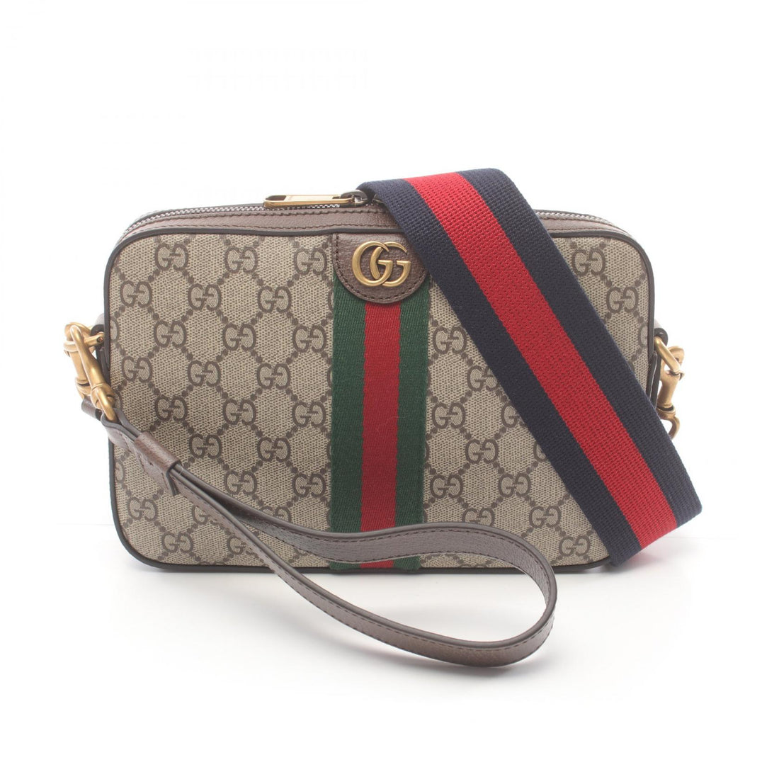 Gucci GG Supreme Shoulder Bag PVC Leather