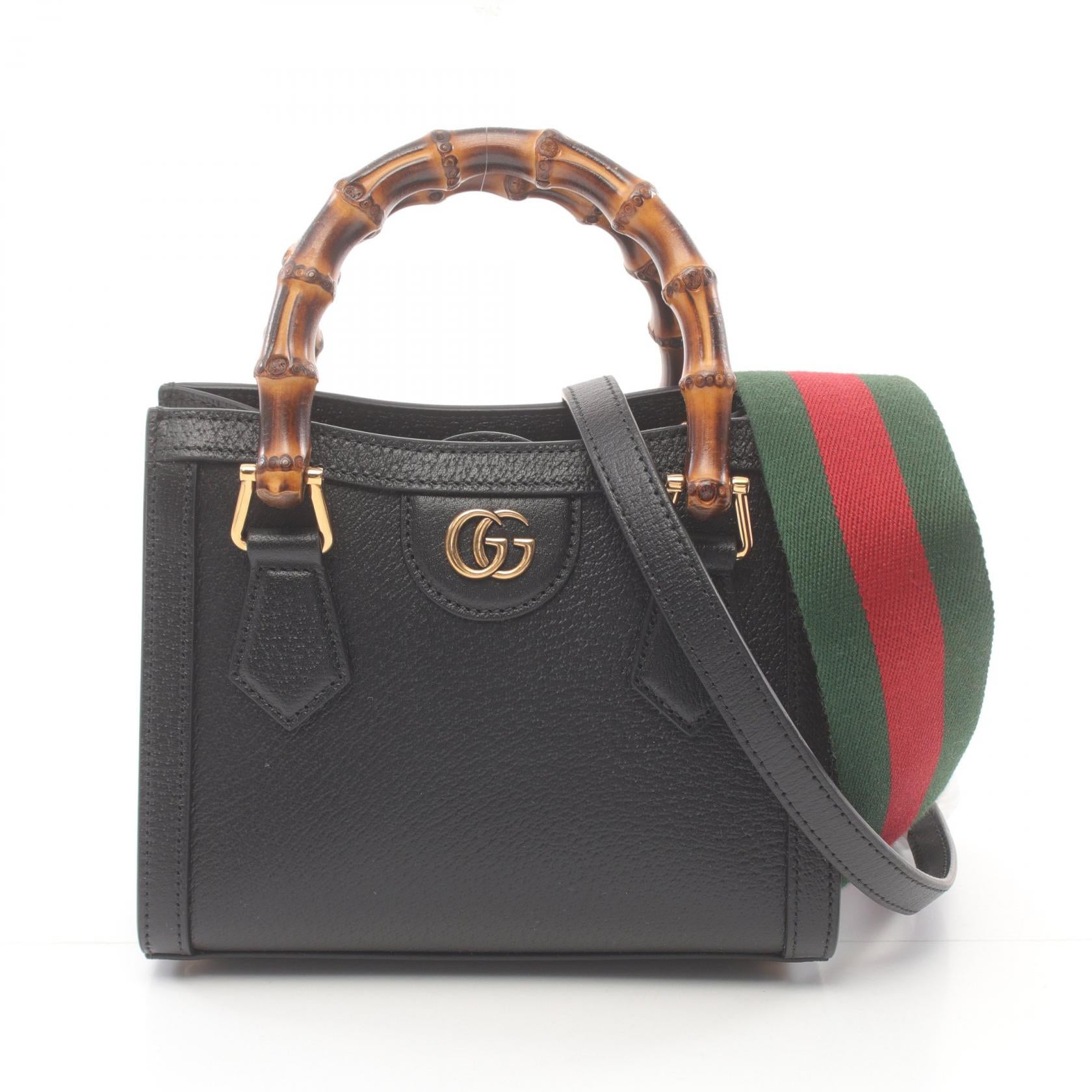 Gucci Diana Mini Bamboo Leather Tote Bag