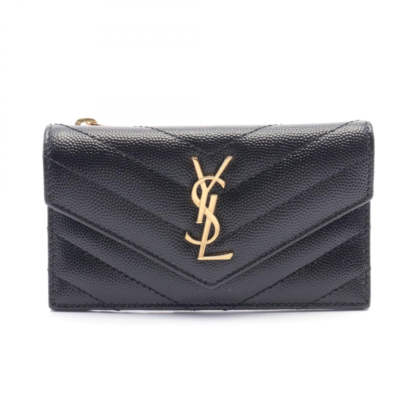 Saint Laurent Monogram Leather Card Case