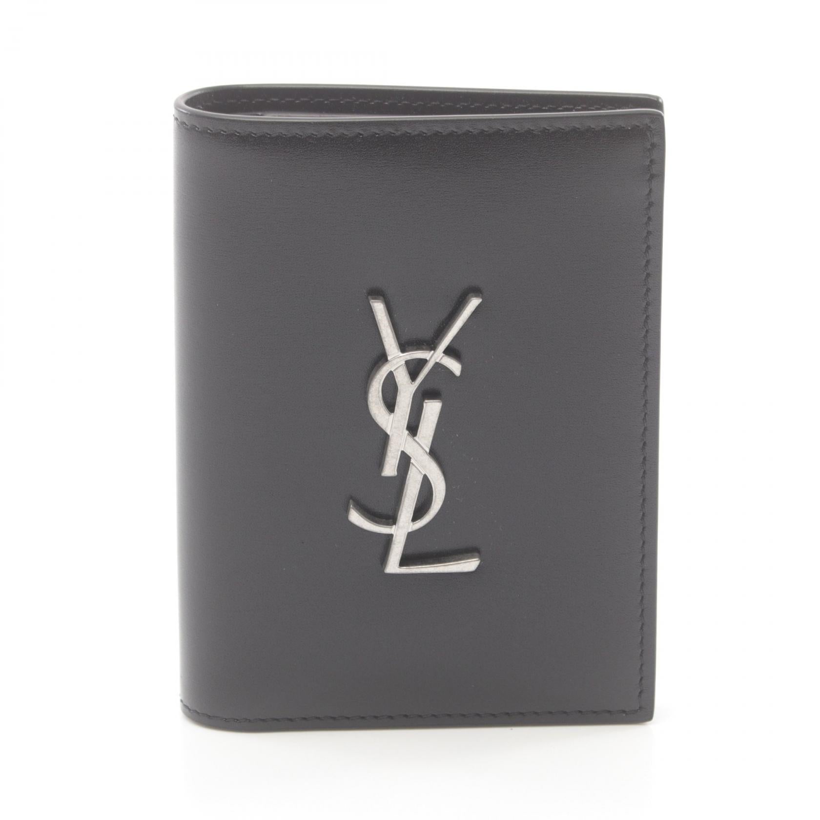 Yves Saint Laurent Cassandra Leather Wallet Black