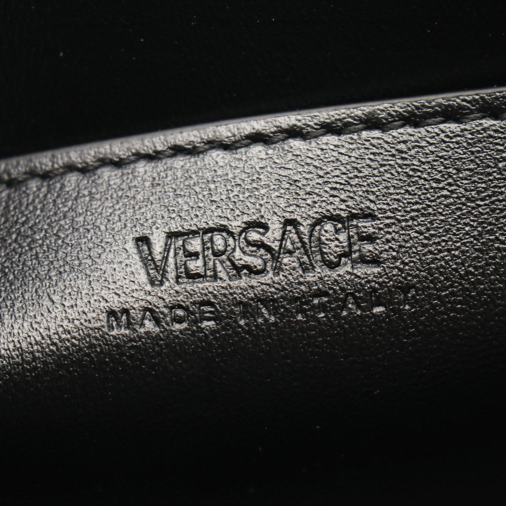 Versace Greca Goddess Small Hobo Leather Bag