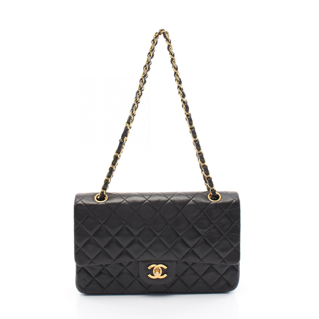 Chanel Matelasse W Flap Lambskin Shoulder Bag