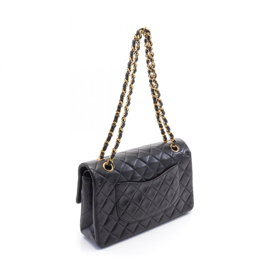 Chanel Lambskin Matelasse W Flap Shoulder Bag