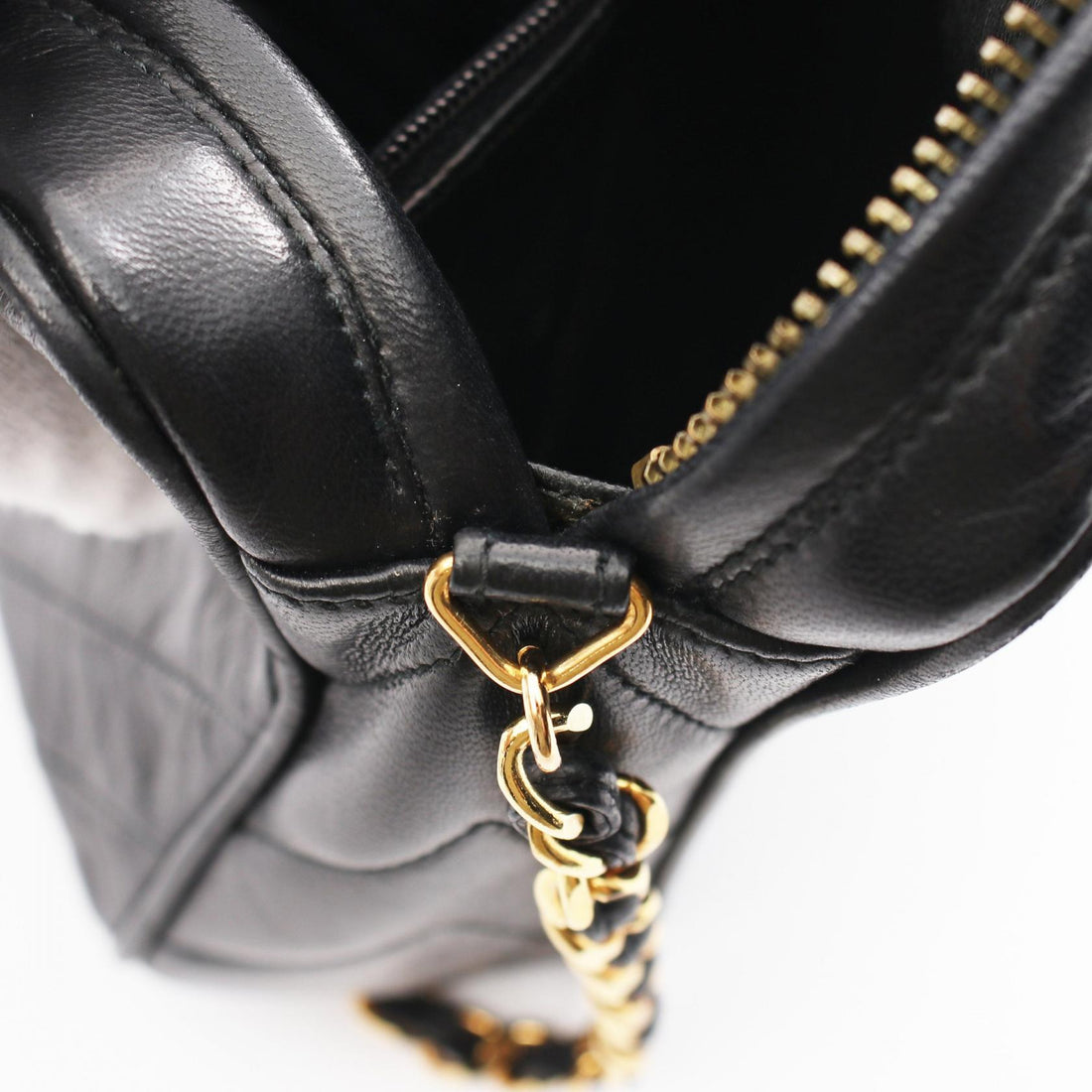 Chanel Lambskin Coco Mark Shoulder Bag Black