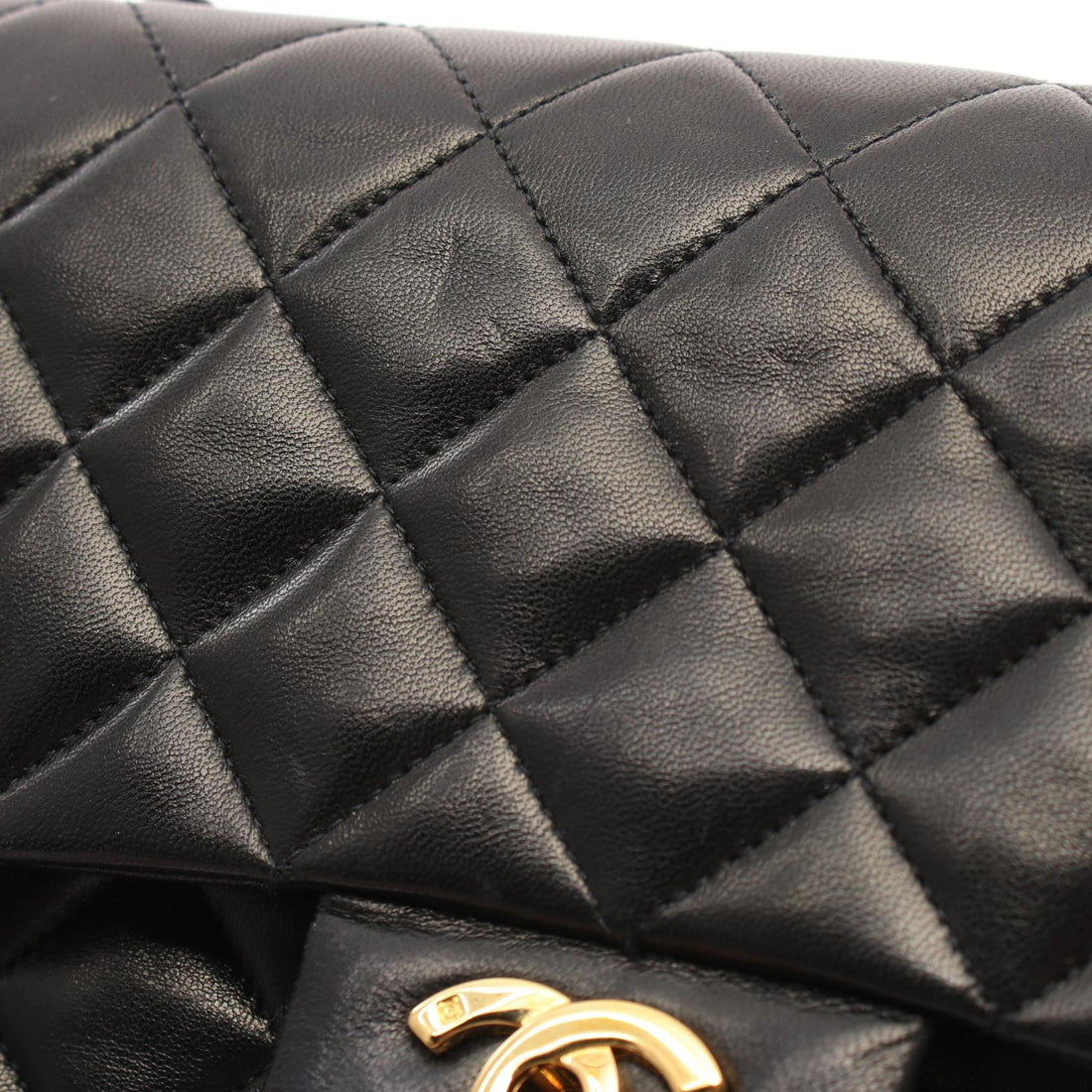 Chanel Lambskin Matelasse W Flap Shoulder Bag