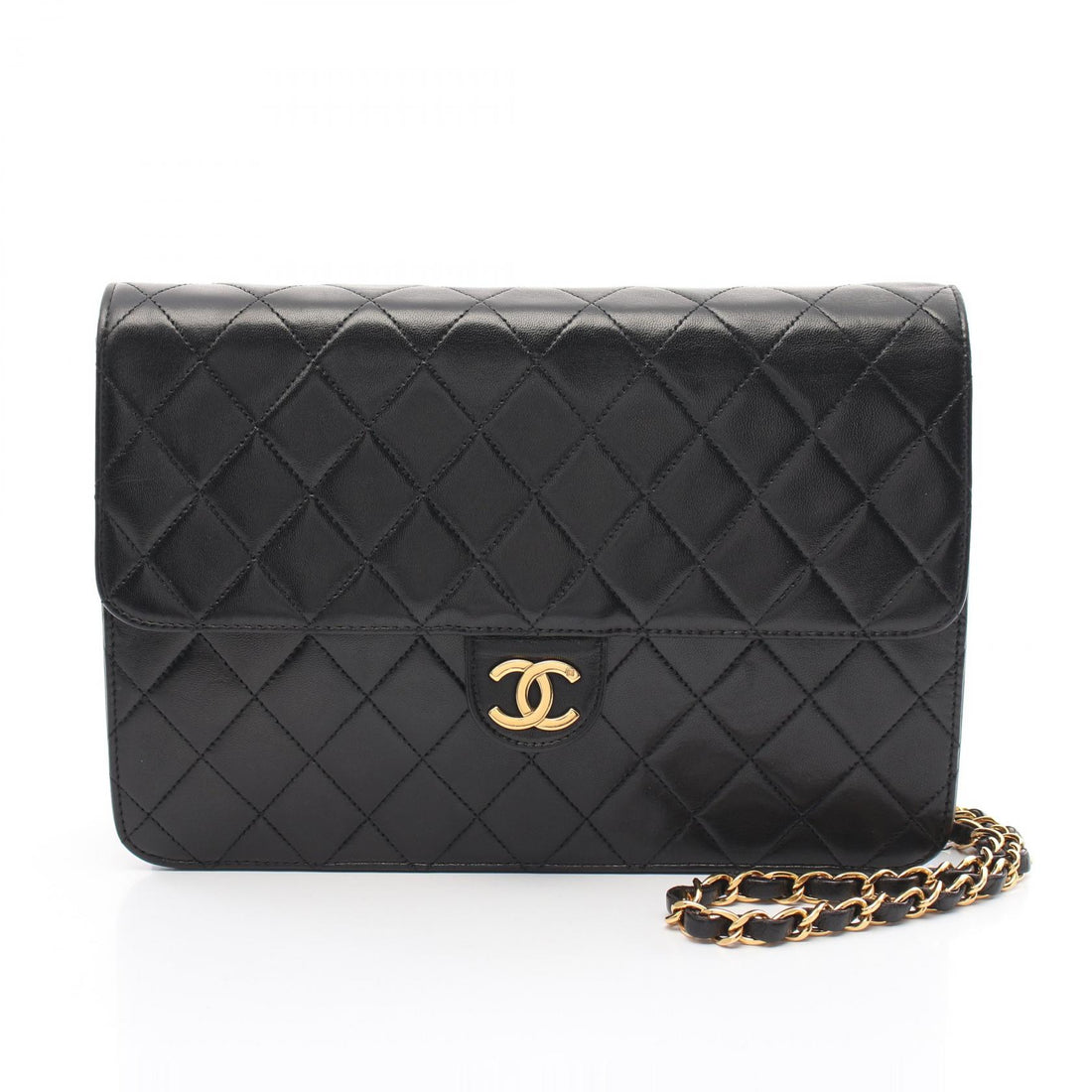 Chanel Matelasse Lambskin Shoulder Bag Black