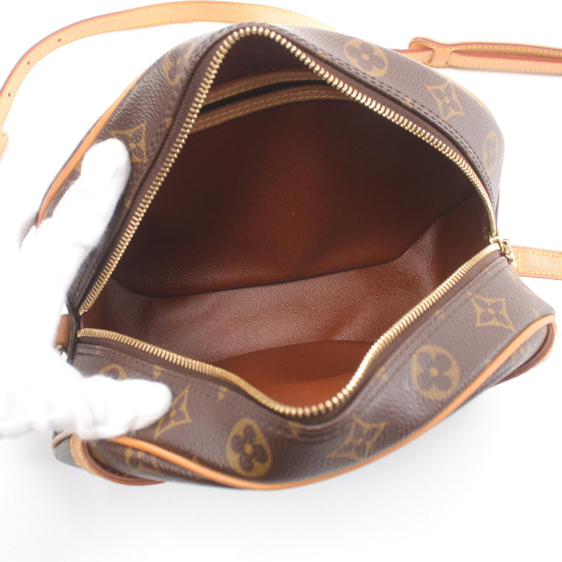 Louis Vuitton Monogram Shoulder Bag Brown