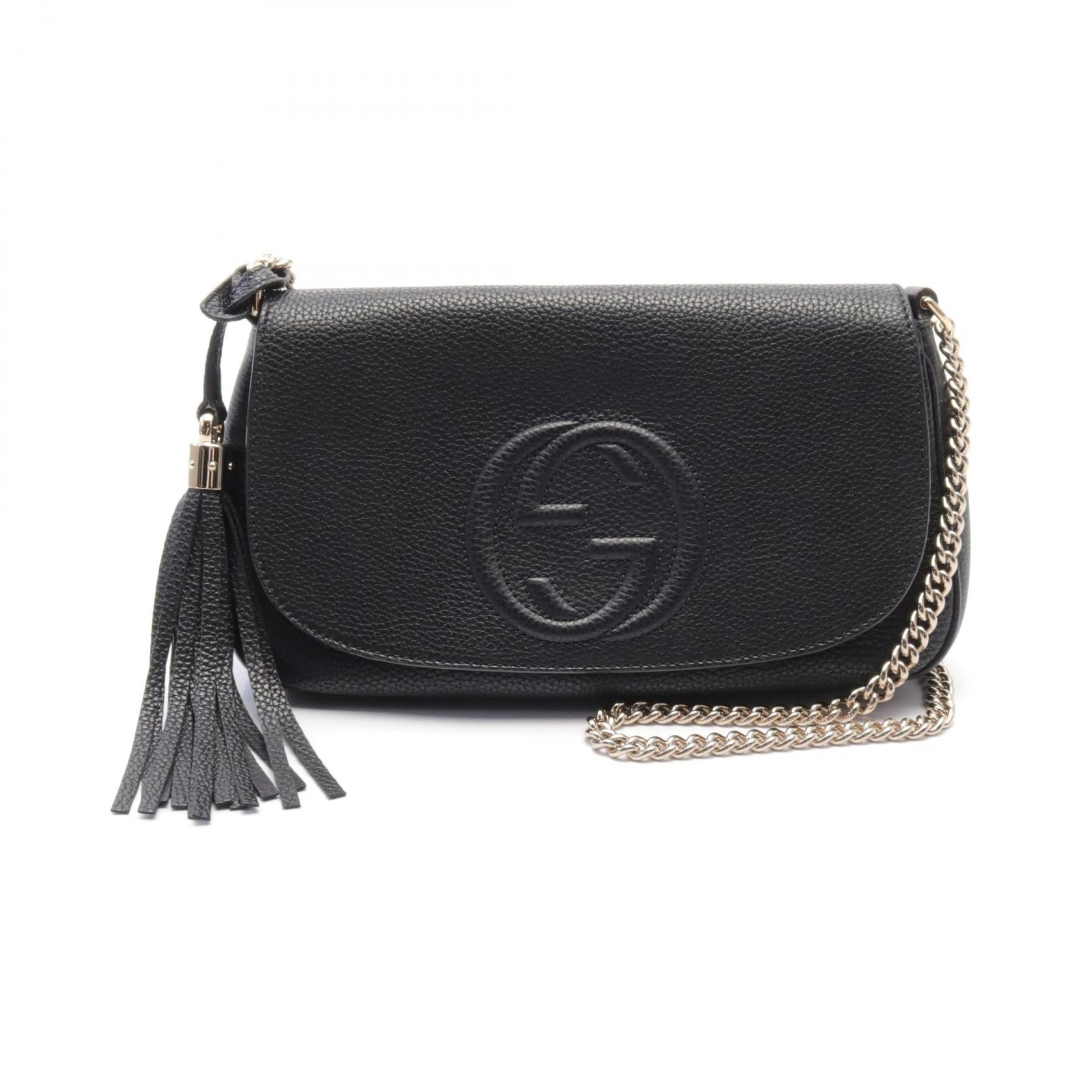 Gucci Soho Leather Shoulder Bag Black