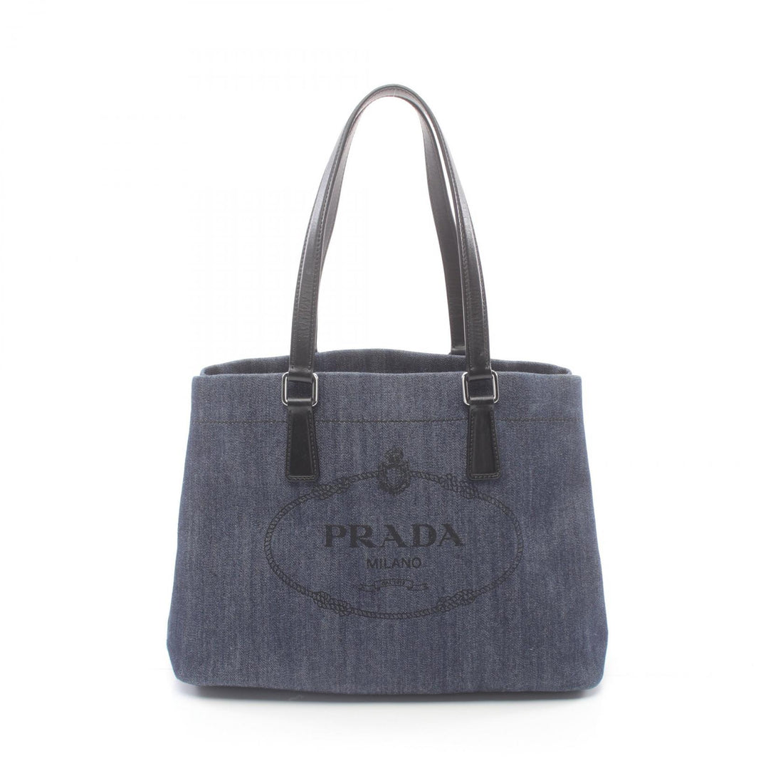 Prada Denim Leather Tote Bag 1BG356