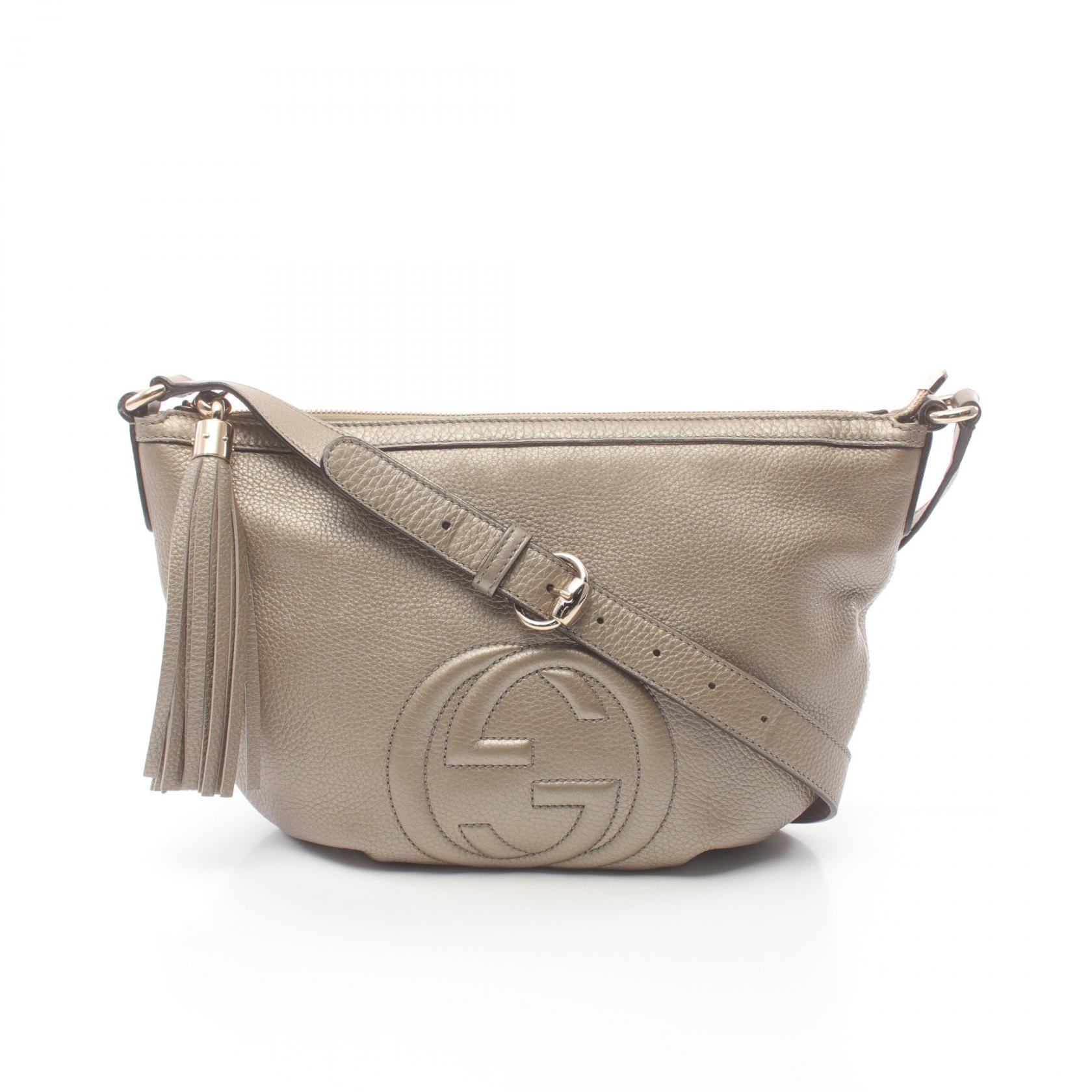 Gucci Leather Interlocking G Shoulder Bag