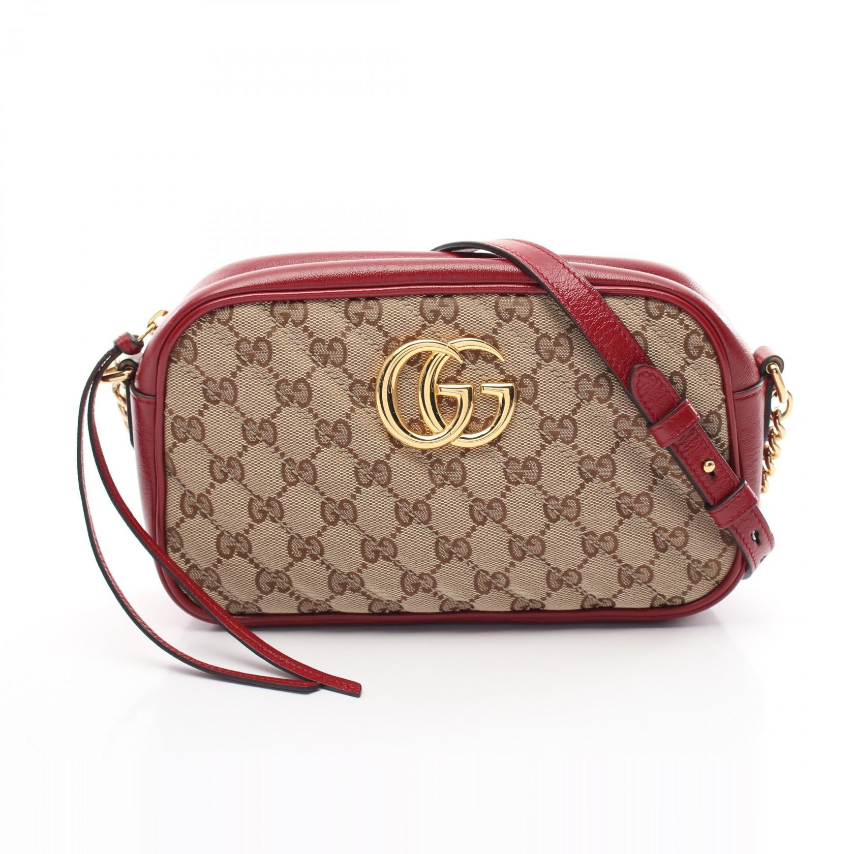 Gucci GG Marmont Canvas Leather Shoulder Bag