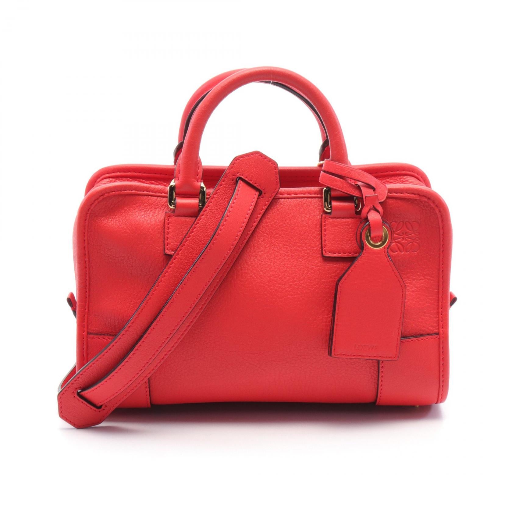 Loewe Leather Amazona 23 Handbag Red