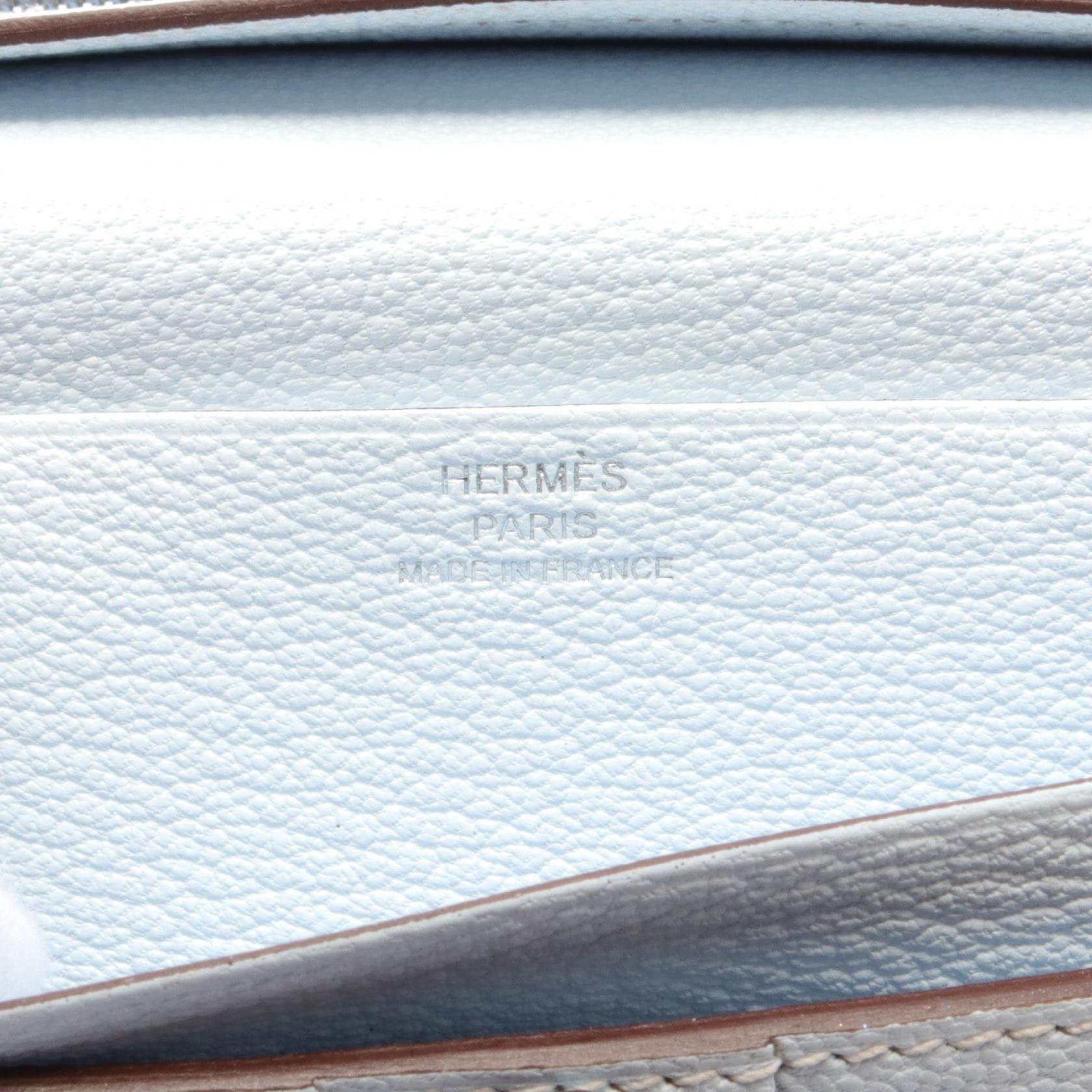 Hermes Bearn Souffle Long Wallet Blue