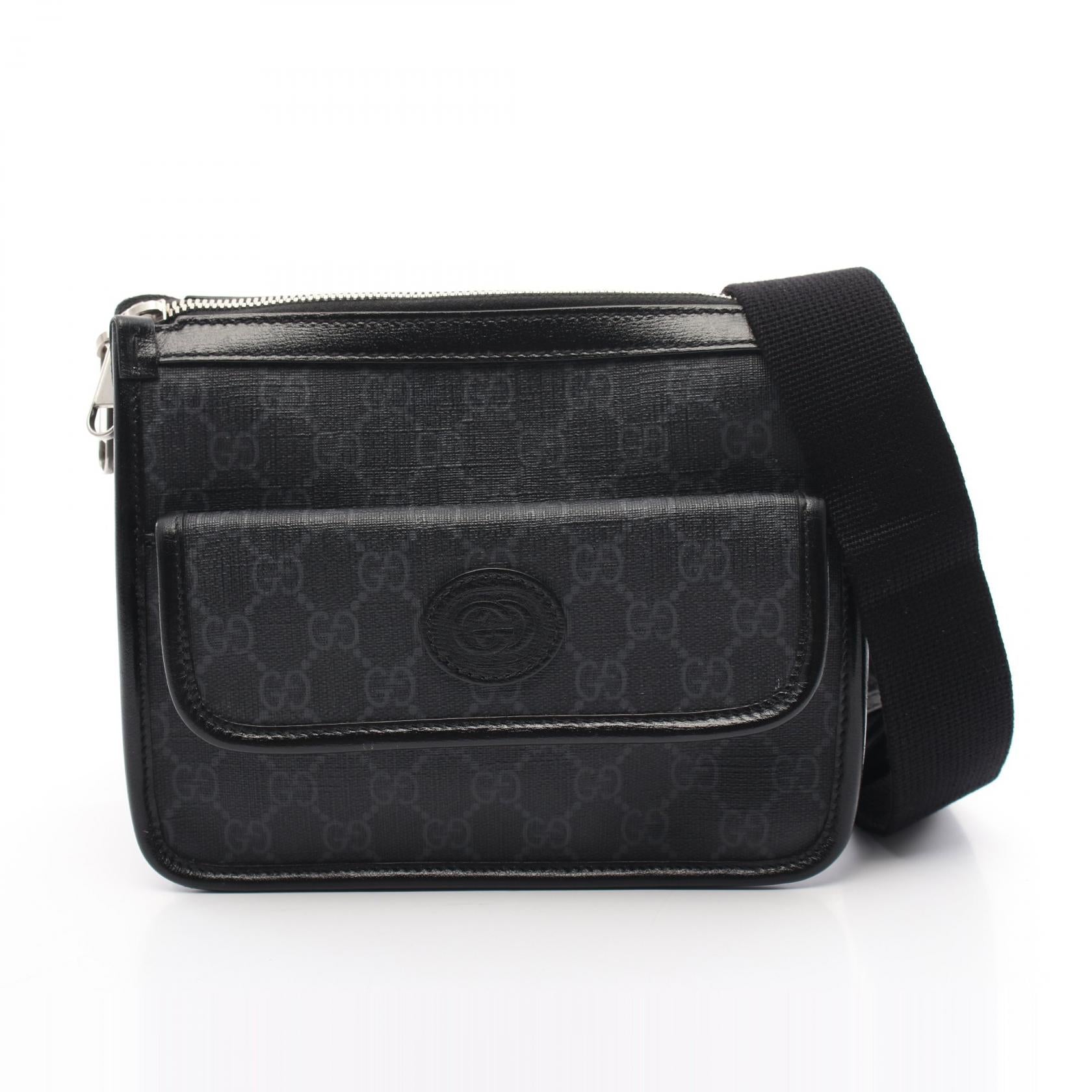 Gucci GG Supreme Shoulder Bag PVC Leather