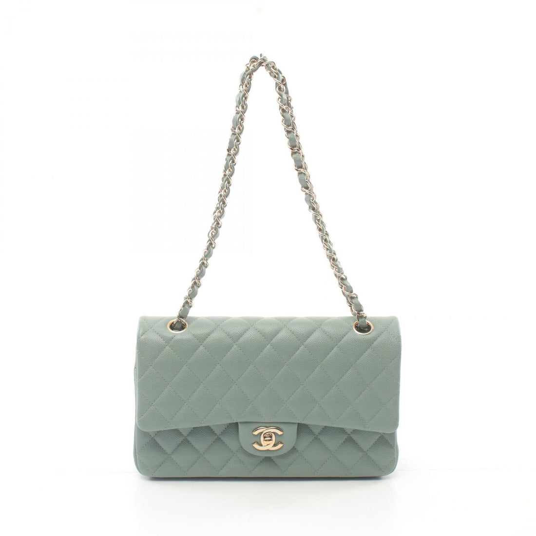 Chanel Caviar Skin Matelasse W Flap Shoulder Bag