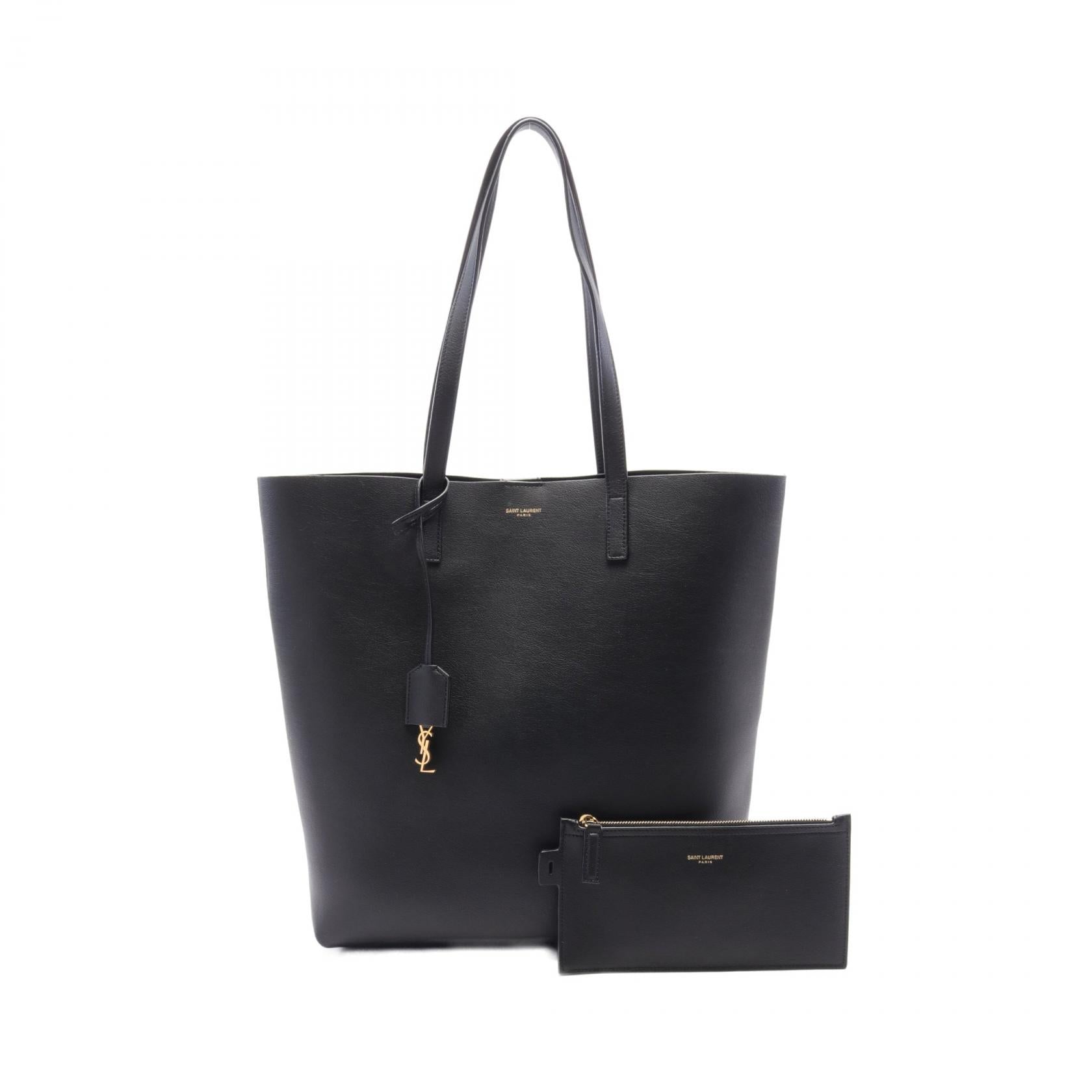 Yves Saint Laurent Leather Tote Bag Black