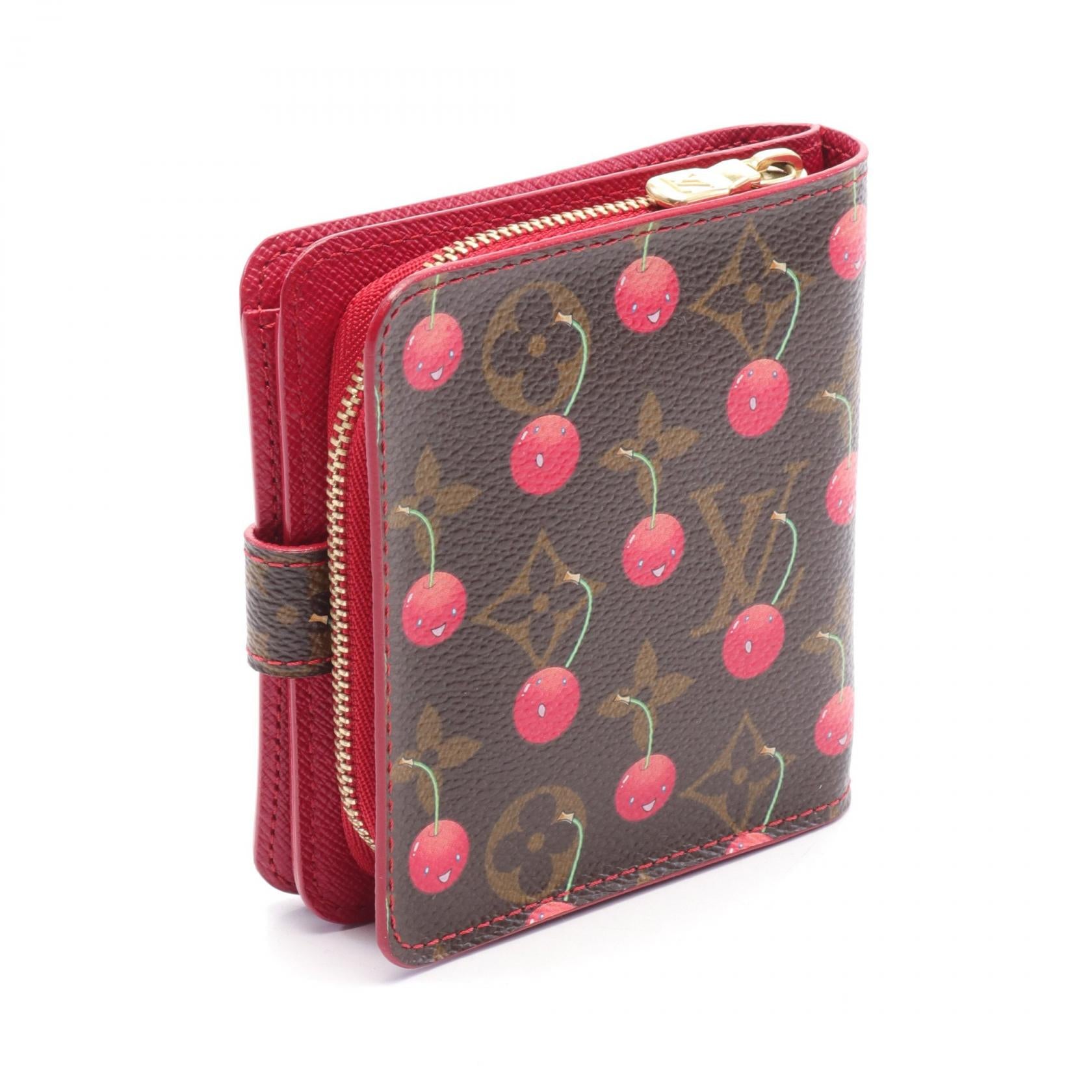 Louis Vuitton Monogram Cherry Compact Zip Wallet